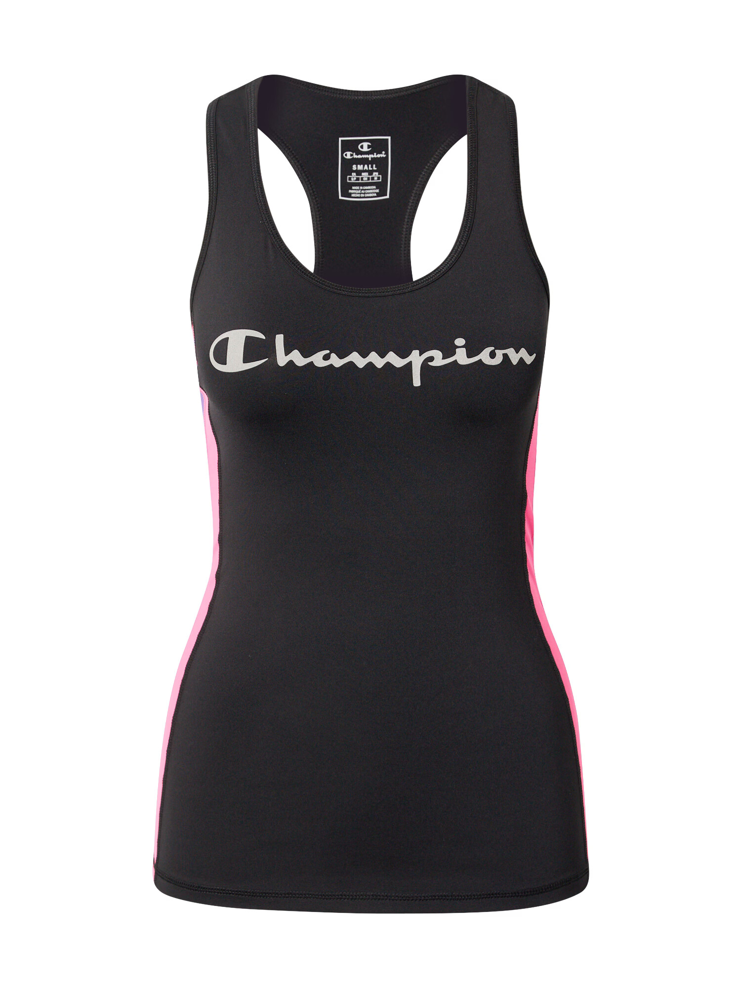 Champion Authentic Athletic Apparel Športni top črna / svetlo lila / lila / svetlo siva - Pepit.si