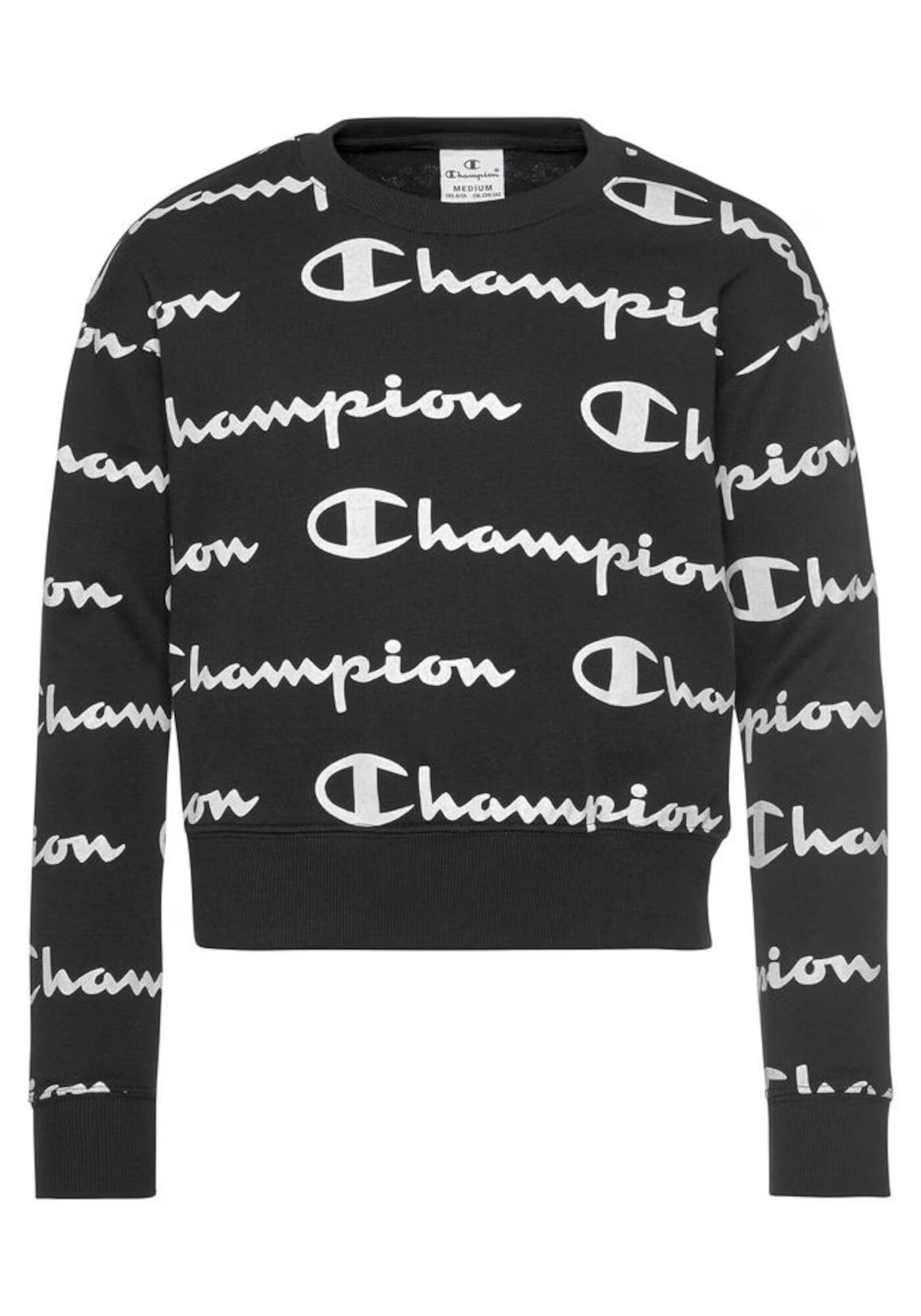 Champion Authentic Athletic Apparel Sweatshirt 'Crewneck' bela / črna - Pepit.si