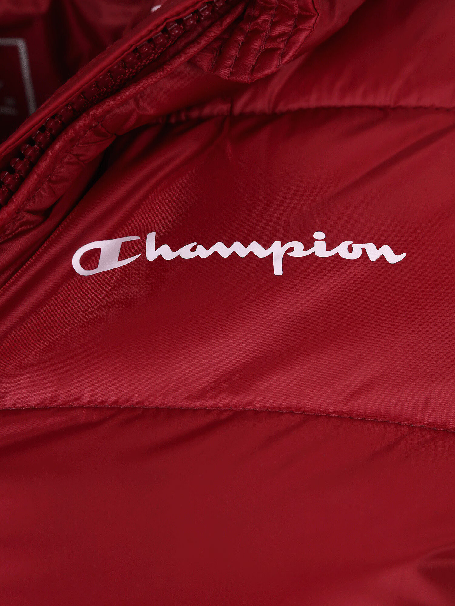 Champion Authentic Athletic Apparel Prehodna jakna 'LEGACY' temno rdeča / bela - Pepit.si