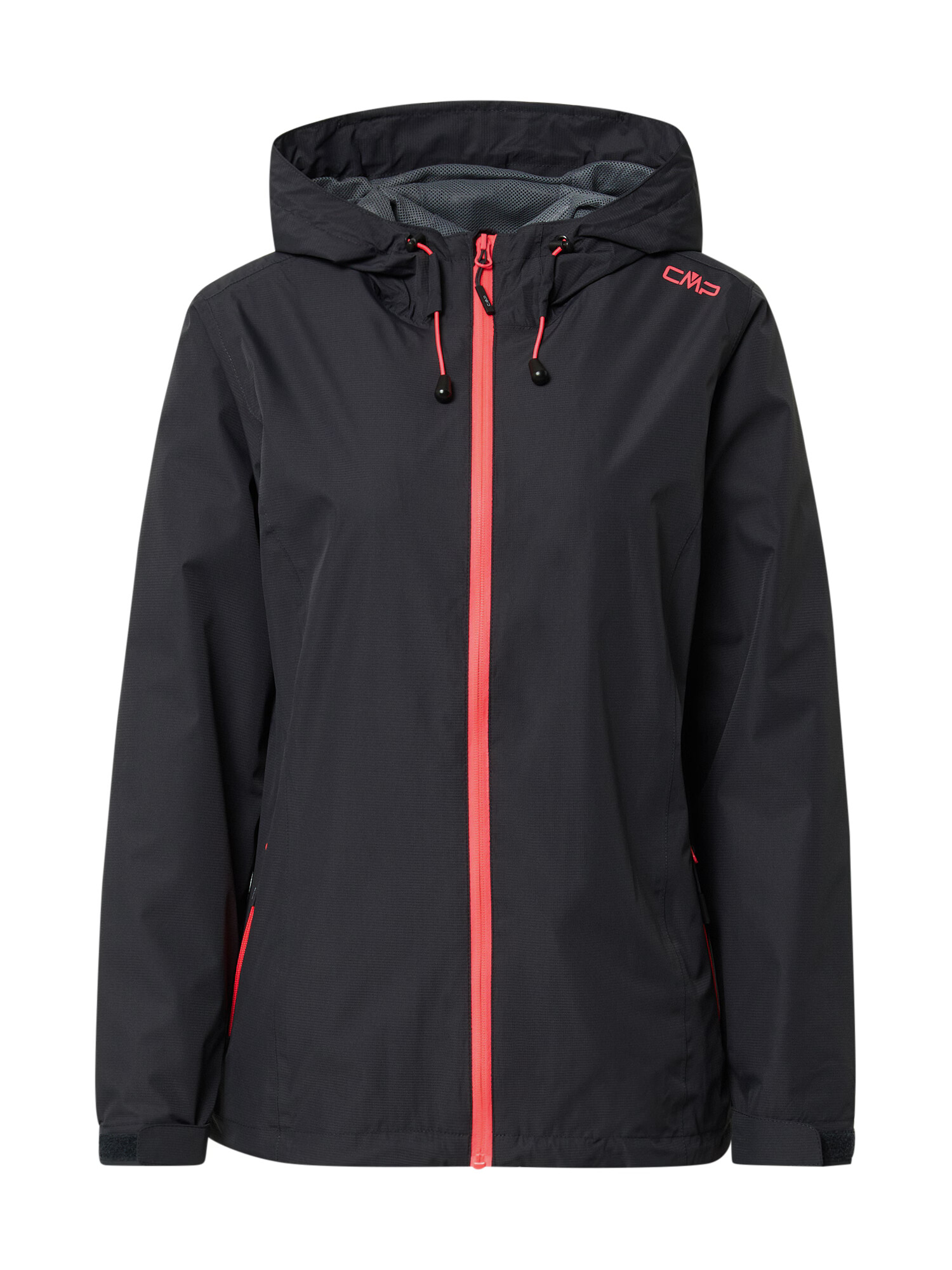 CMP Športna jakna 'WOMAN RAIN FIX HOOD JACKET' antracit / svetlo roza - Pepit.si