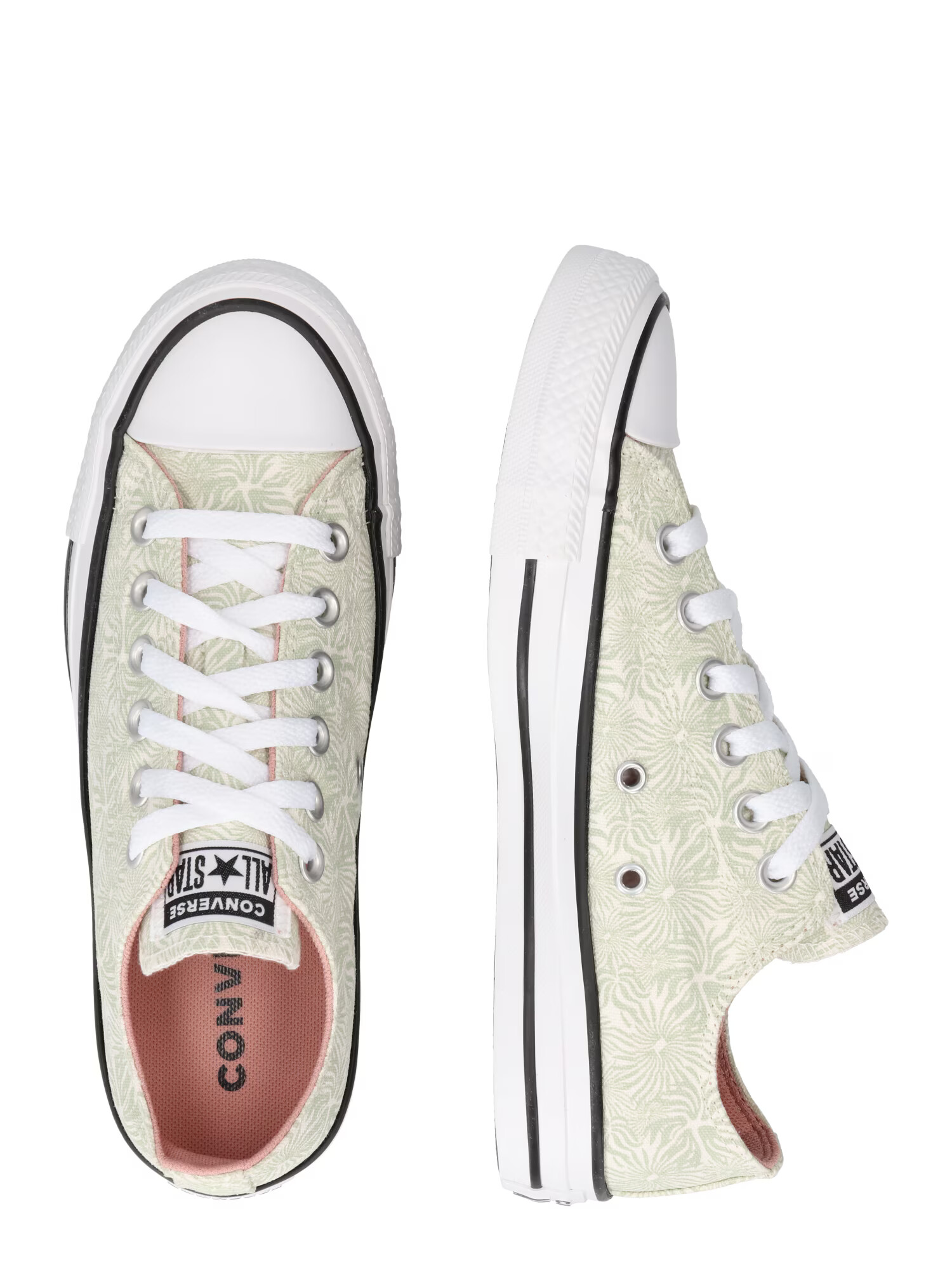 CONVERSE Nizke superge 'Chuck Taylor All Star' kremna / svetlo zelena / bela - Pepit.si