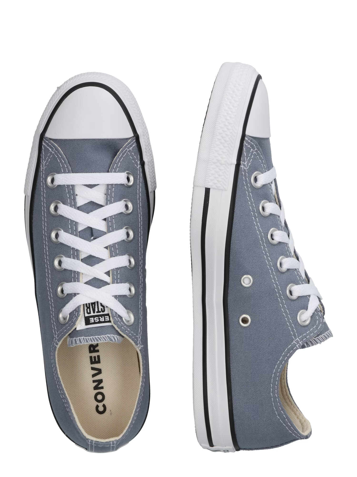 CONVERSE Nizke superge 'Chuck Taylor All Star' srebrno-siva / bela - Pepit.si