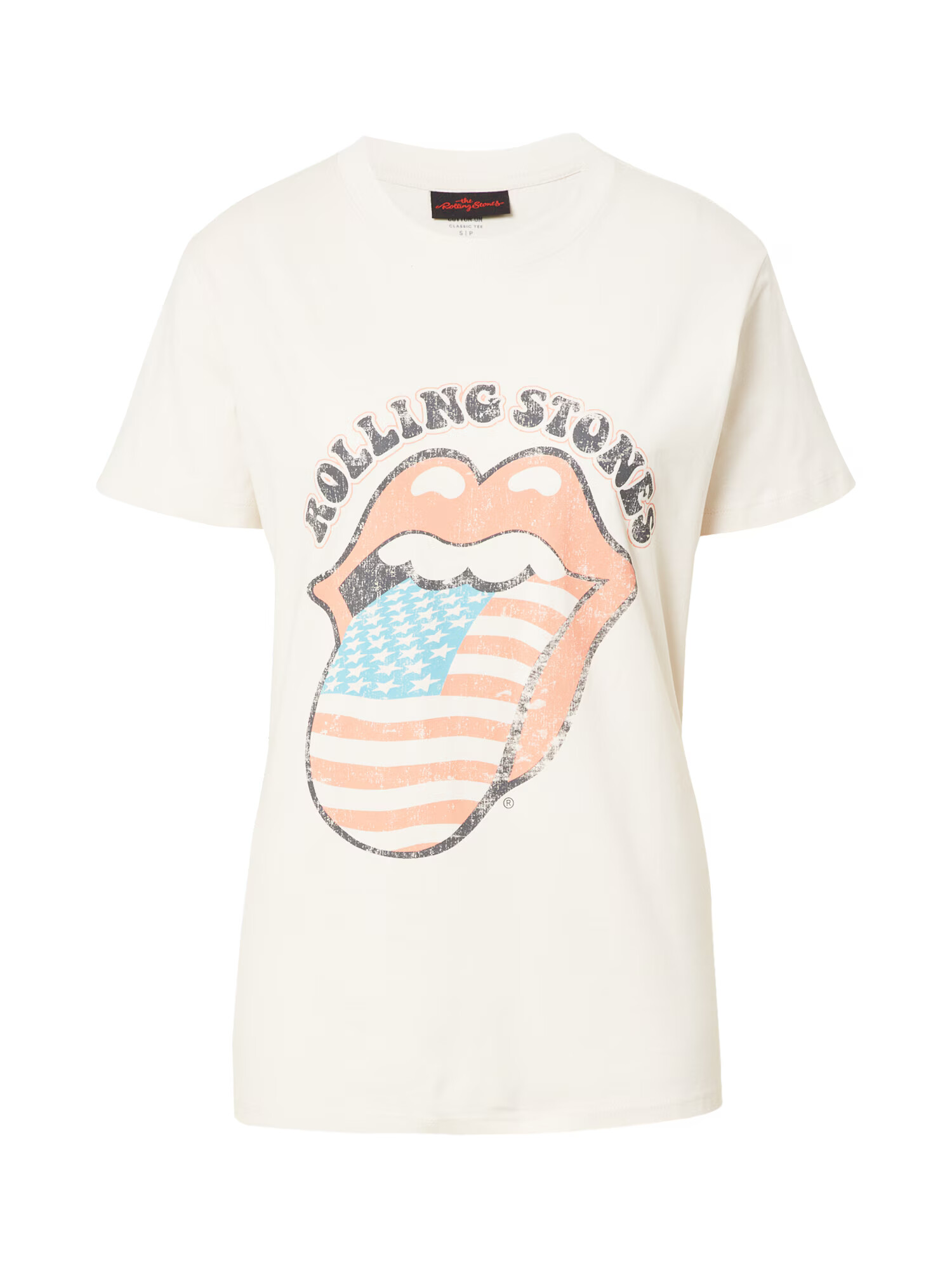 Cotton On Majica 'Rolling Stones' svetlo modra / antracit / breskev / off-bela - Pepit.si