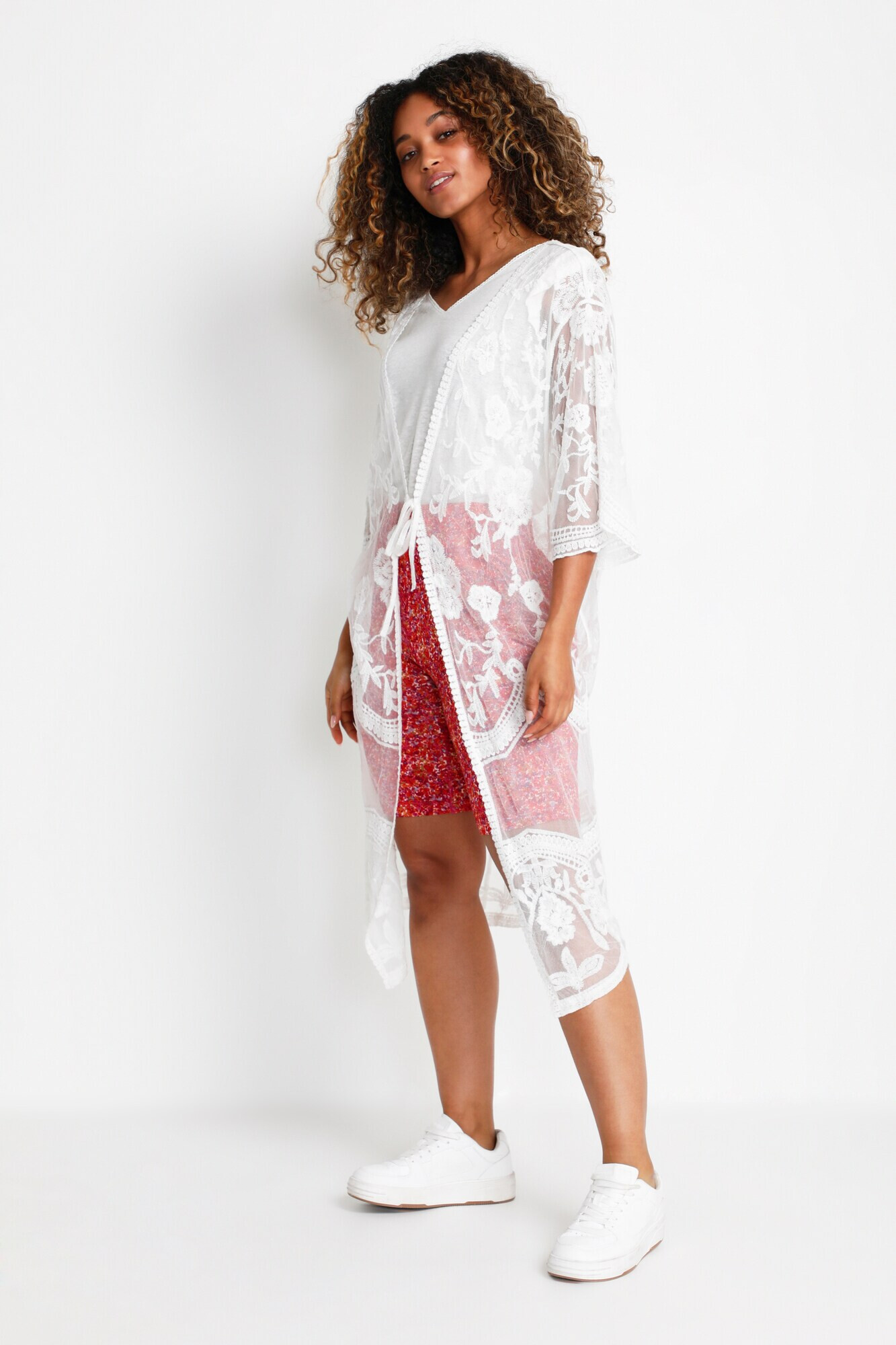 Cream Kimono 'Rogia' bela - Pepit.si