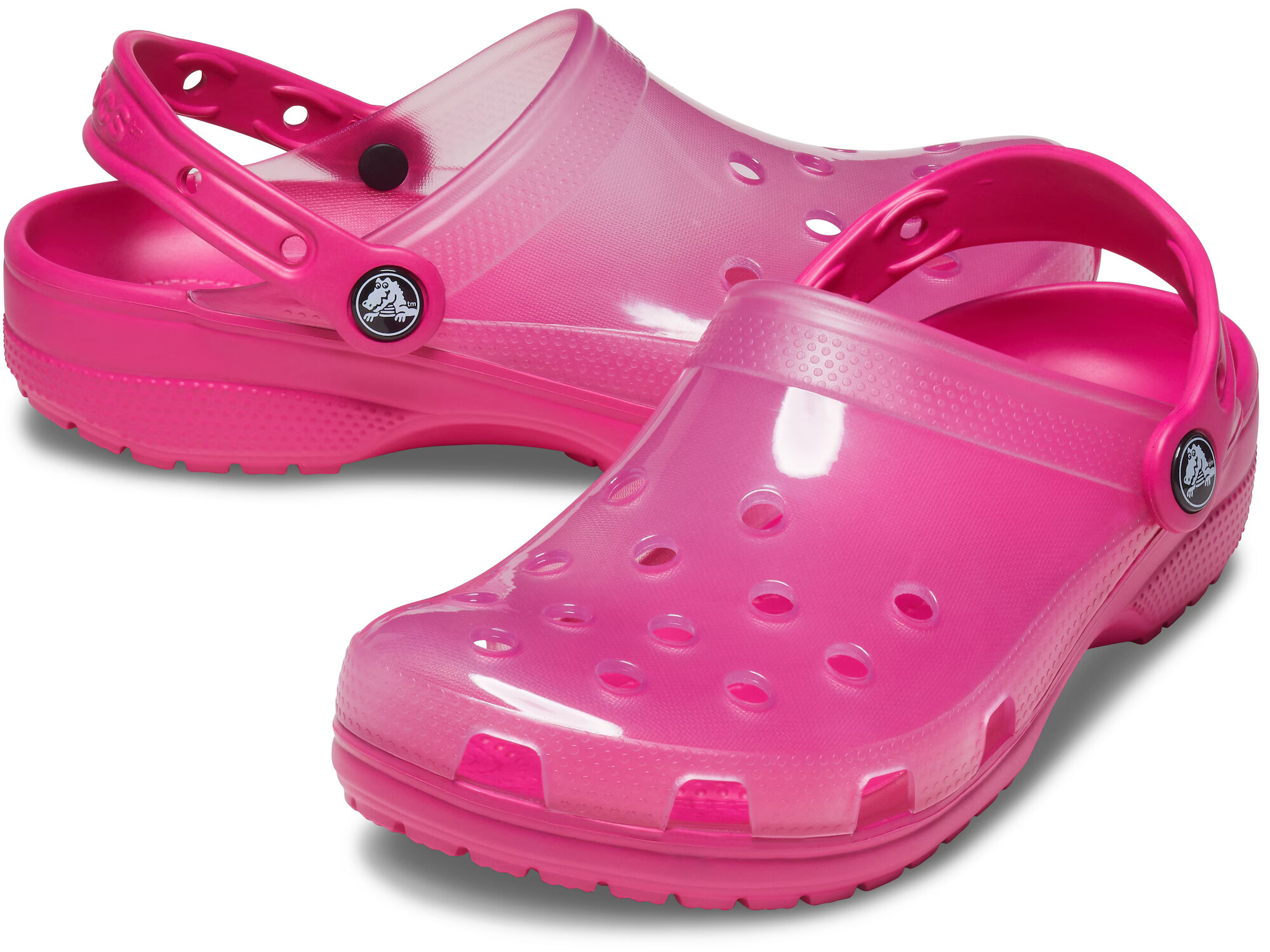 Crocs Cokle roza / transparentna - Pepit.si