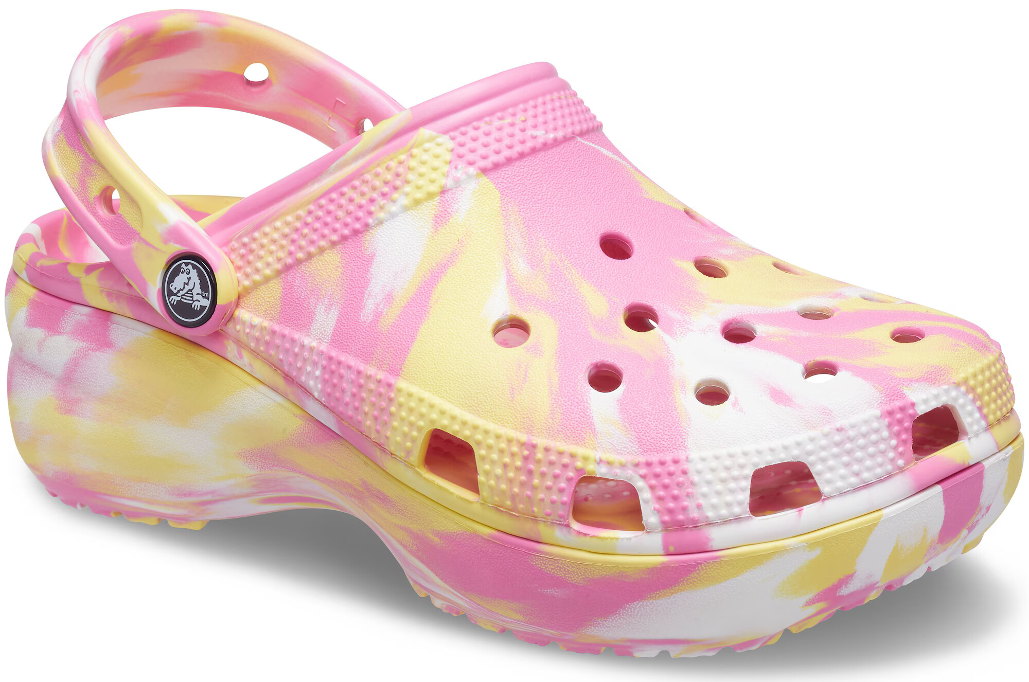 Crocs Nizki natikači 'Marbled' marelica / roza / bela - Pepit.si