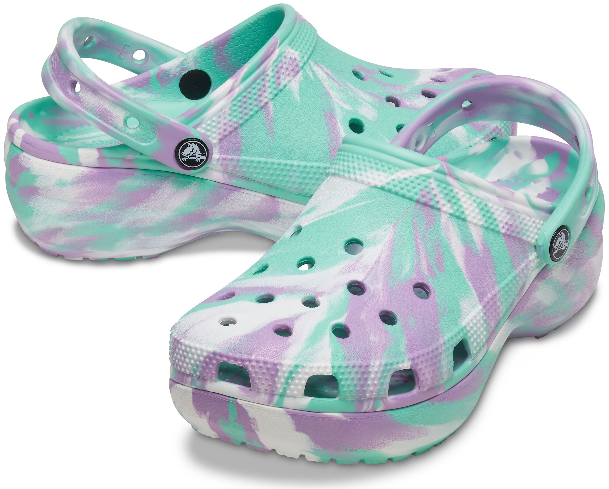 Crocs Nizki natikači meta / svetlo lila / bela - Pepit.si