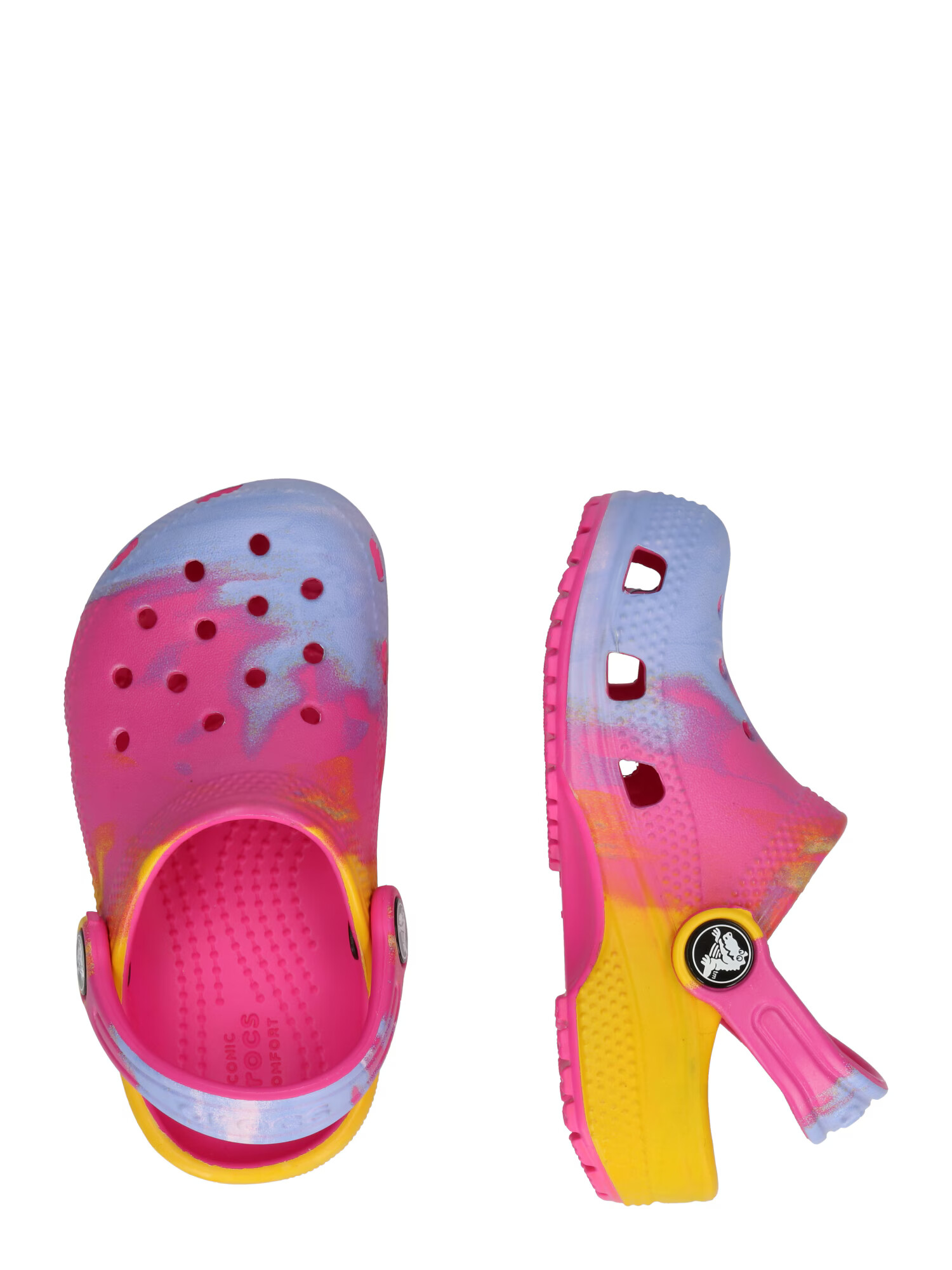 Crocs Odprti čevlji rumena / svetlo lila / roza - Pepit.si