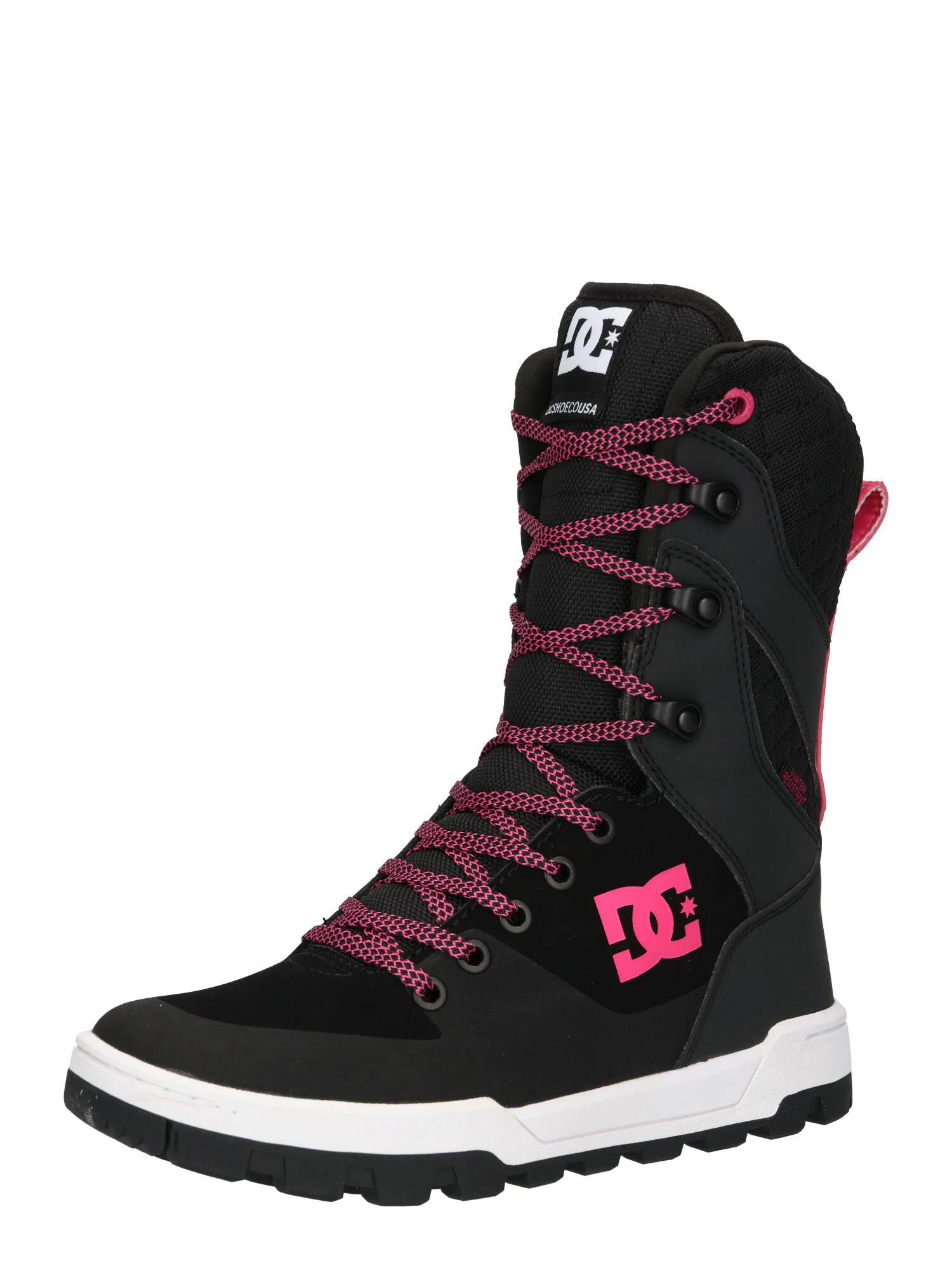 DC Shoes Škornji z vezalkami 'NADENE' črna / roza - Pepit.si