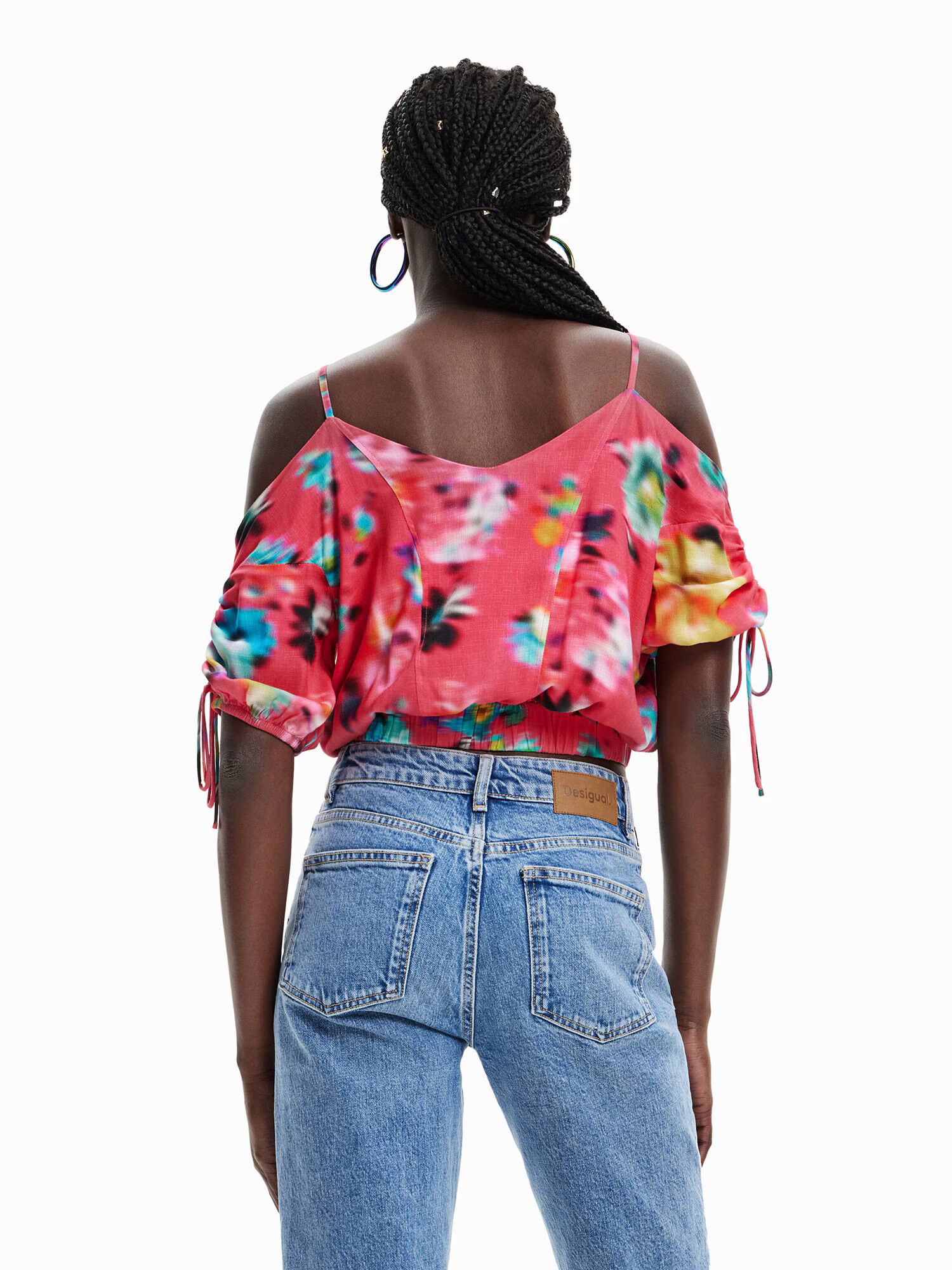 Desigual Bluza 'Betty' voda / rumena / roza / bela - Pepit.si