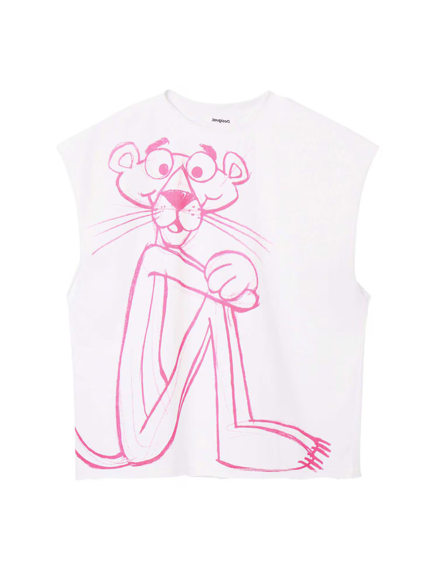 Desigual Majica 'Pink Panther' roza / bela - Pepit.si