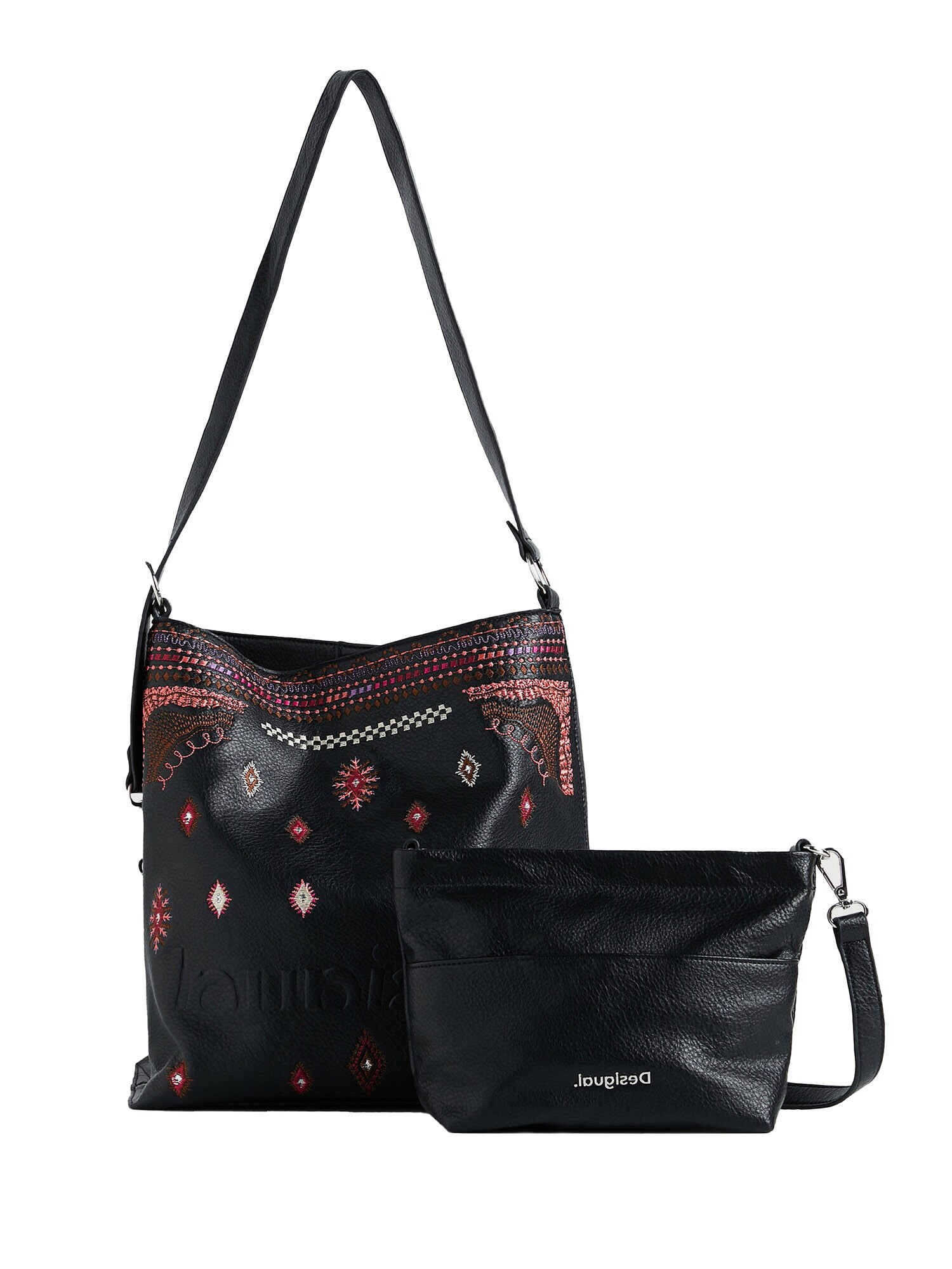 Desigual Tasche črna / roza / bela / lila - Pepit.si