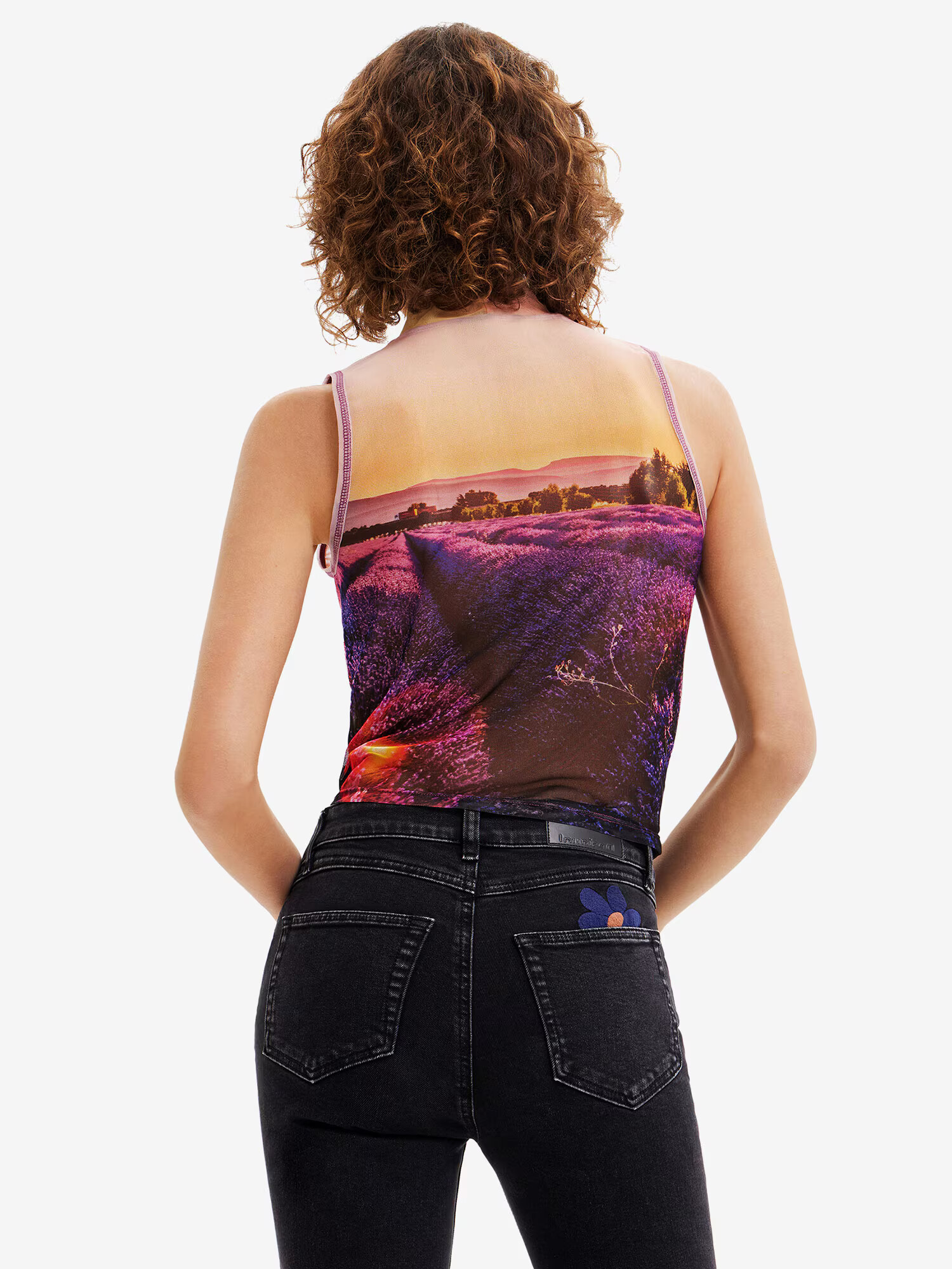 Desigual Top 'SUNSHINY' lila / mešane barve - Pepit.si