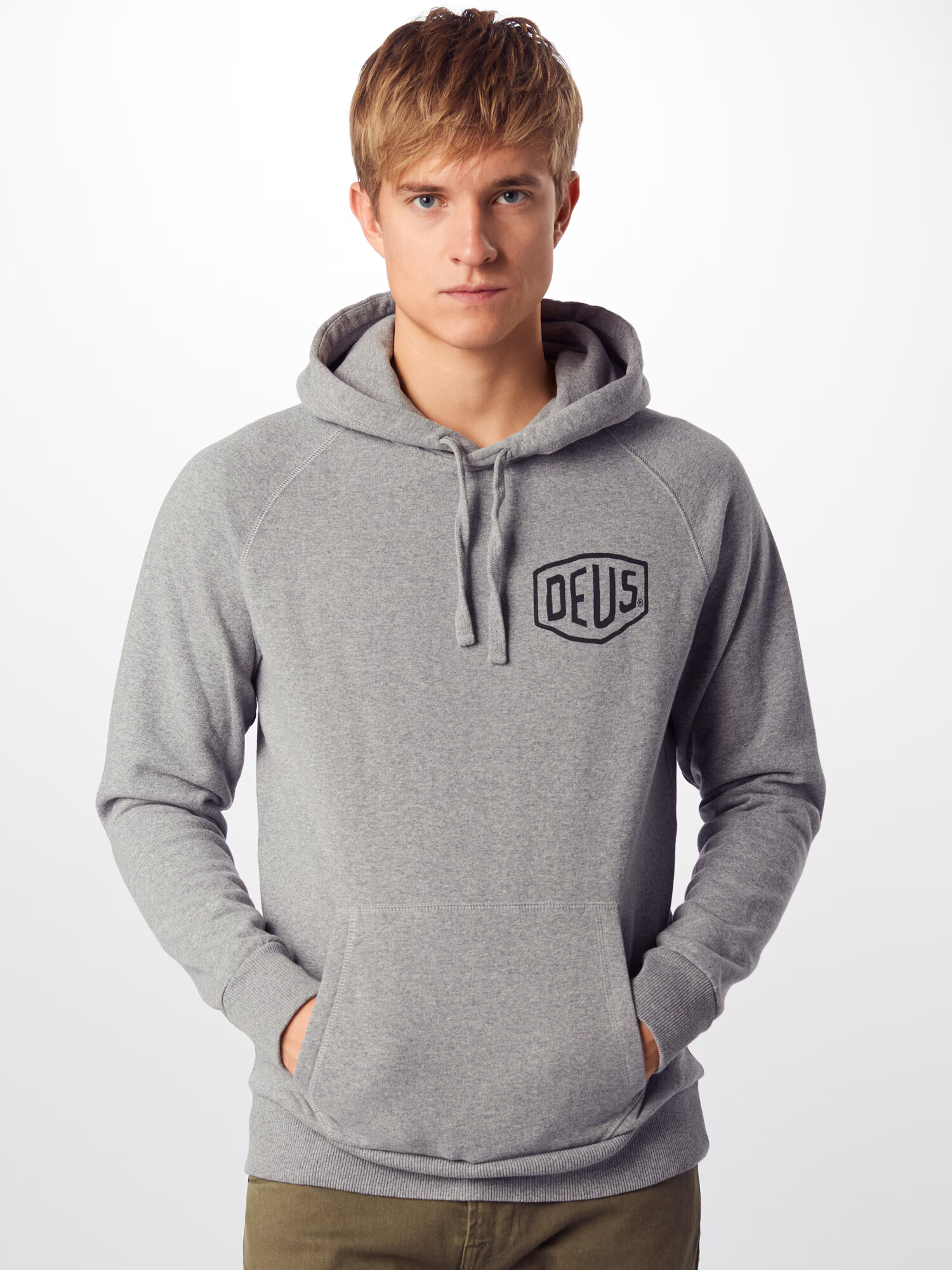 DEUS EX MACHINA Majica 'Venice Address Hoodie' siva - Pepit.si