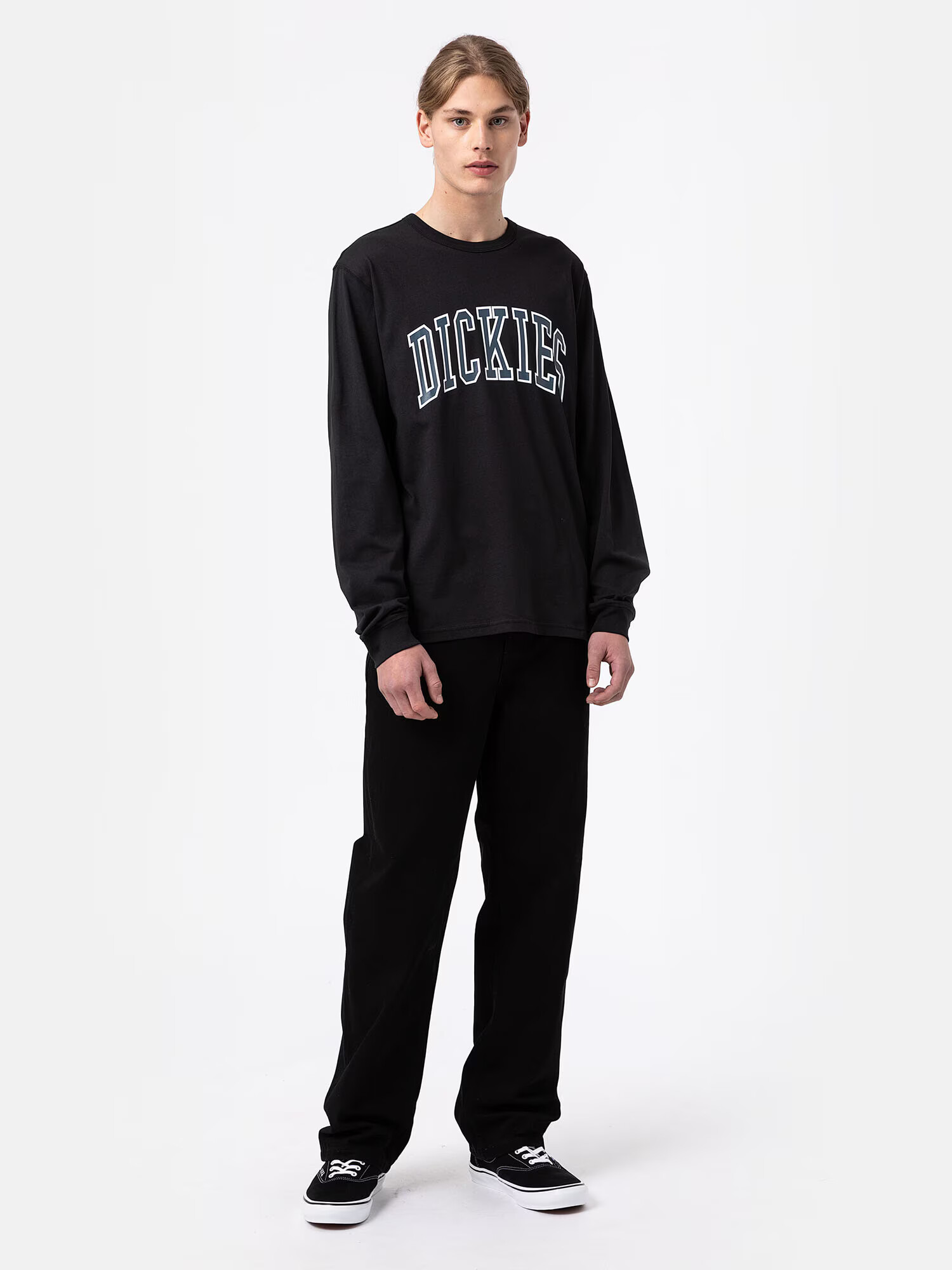 DICKIES Majica 'Aitkin' modra / črna / bela - Pepit.si