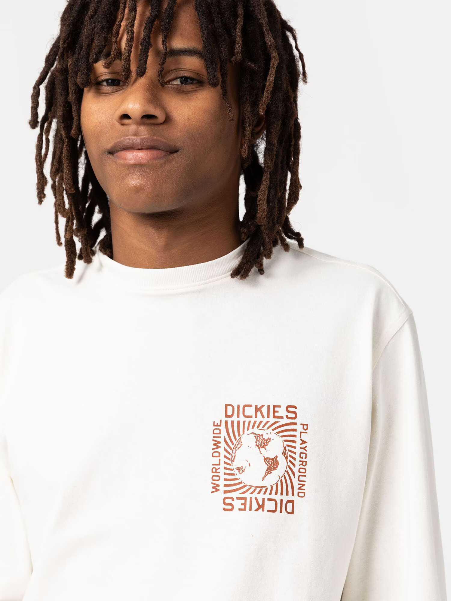 DICKIES Majica 'MARBURY' rdeča / bela - Pepit.si