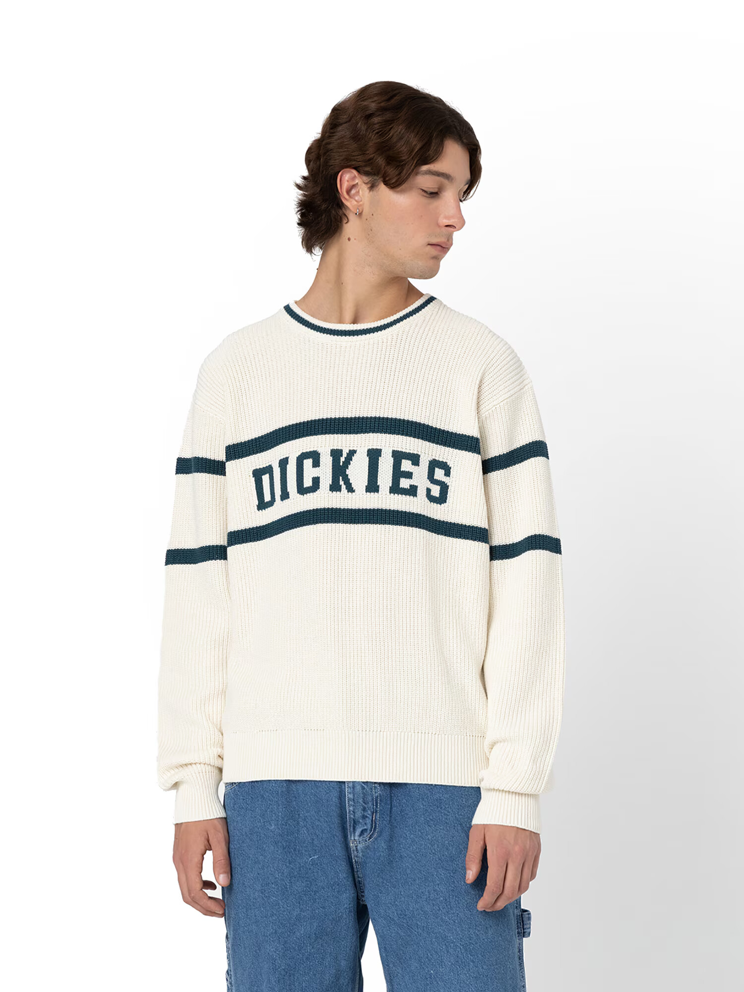 DICKIES Pulover ecru / modra - Pepit.si