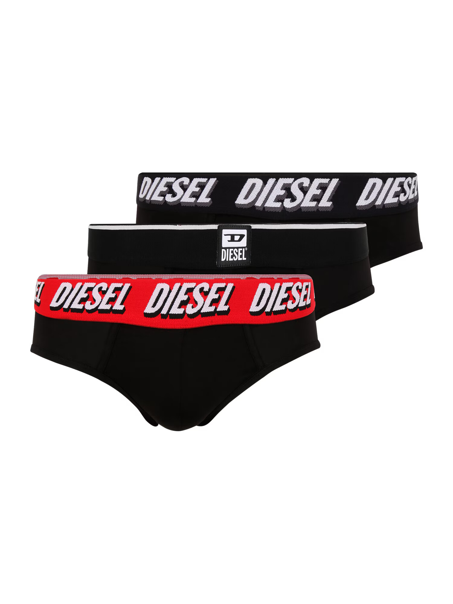 DIESEL Panty črna / rdeča / bela - Pepit.si