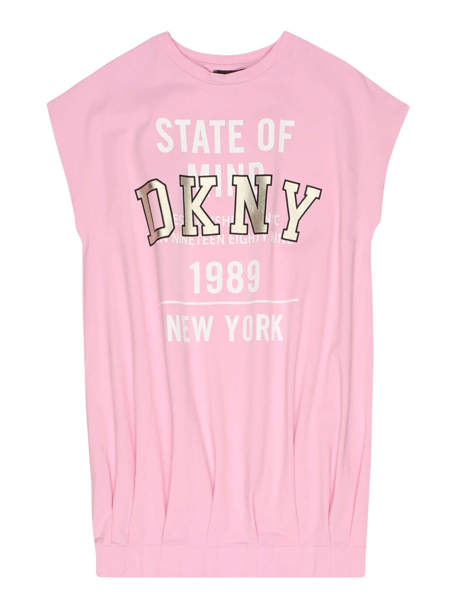 DKNY Obleka 'KURZARM KLEID' zlata / rosé / črna / bela - Pepit.si