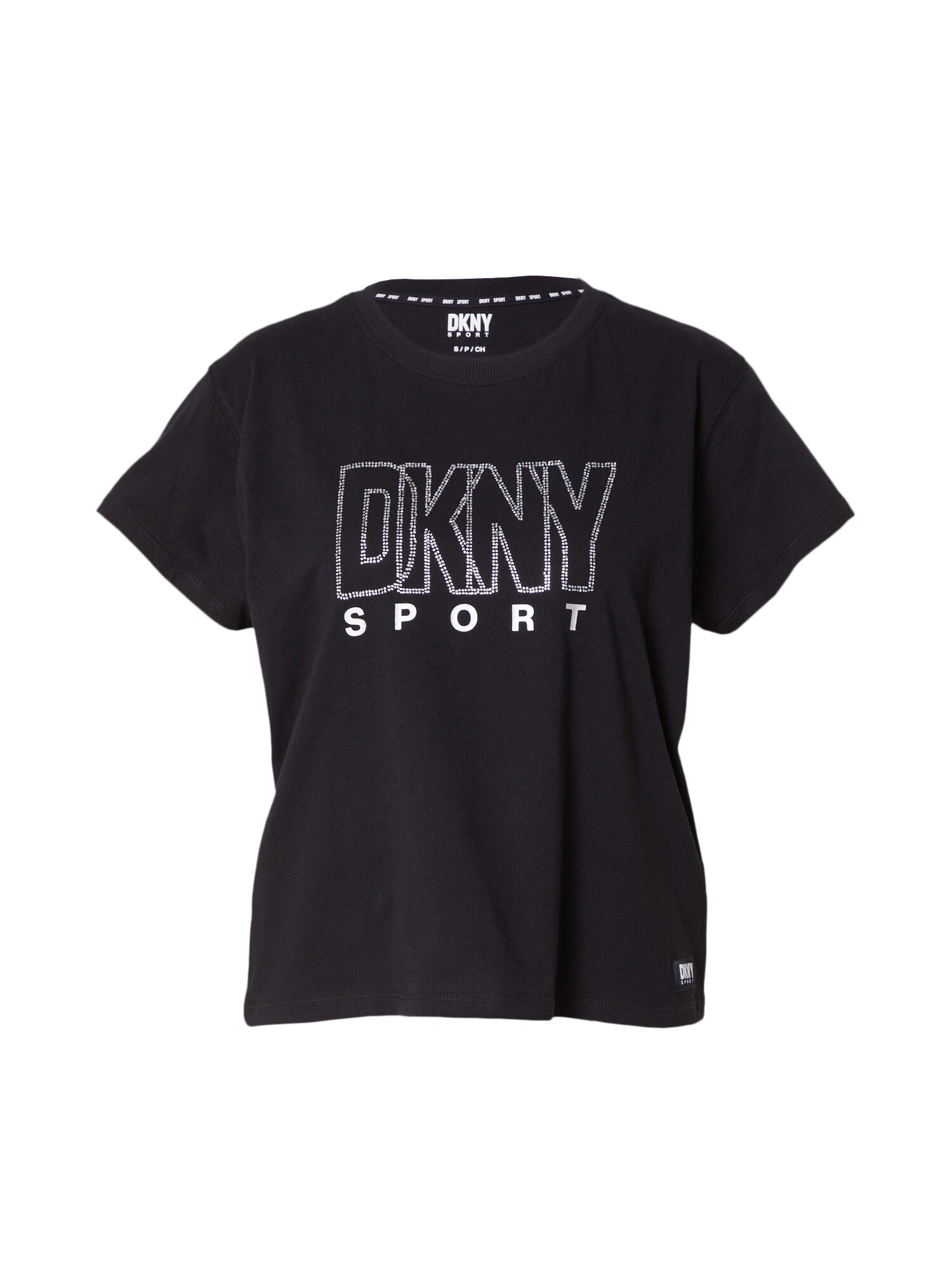 DKNY Performance Funkcionalna majica siva / črna / srebrna - Pepit.si