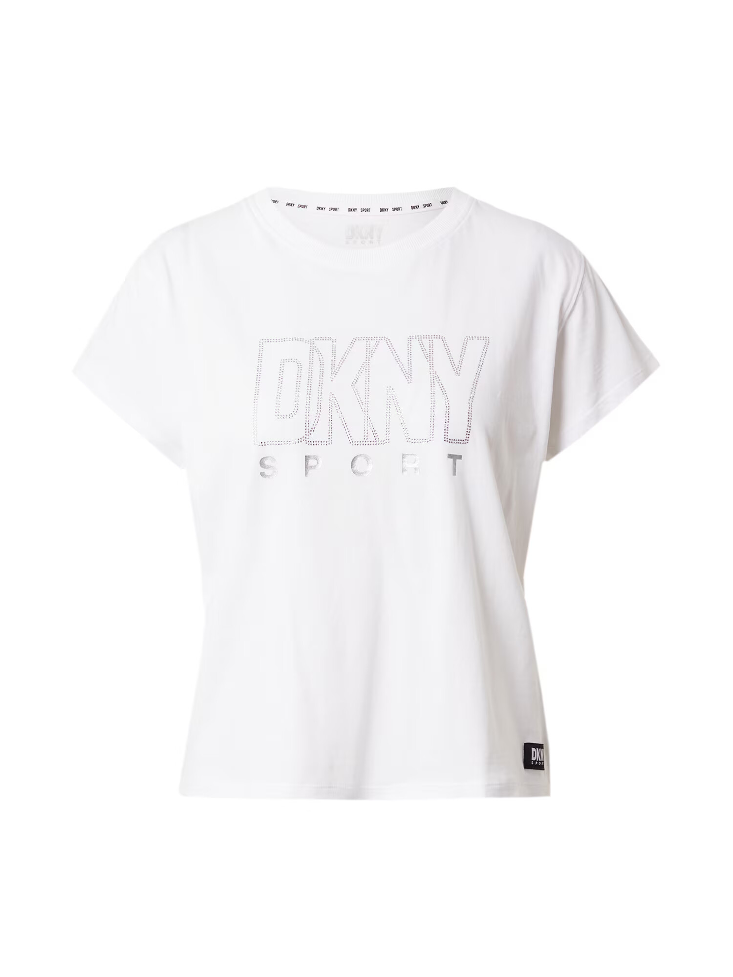 DKNY Performance Funkcionalna majica srebrno-siva / pegasto črna / bela - Pepit.si