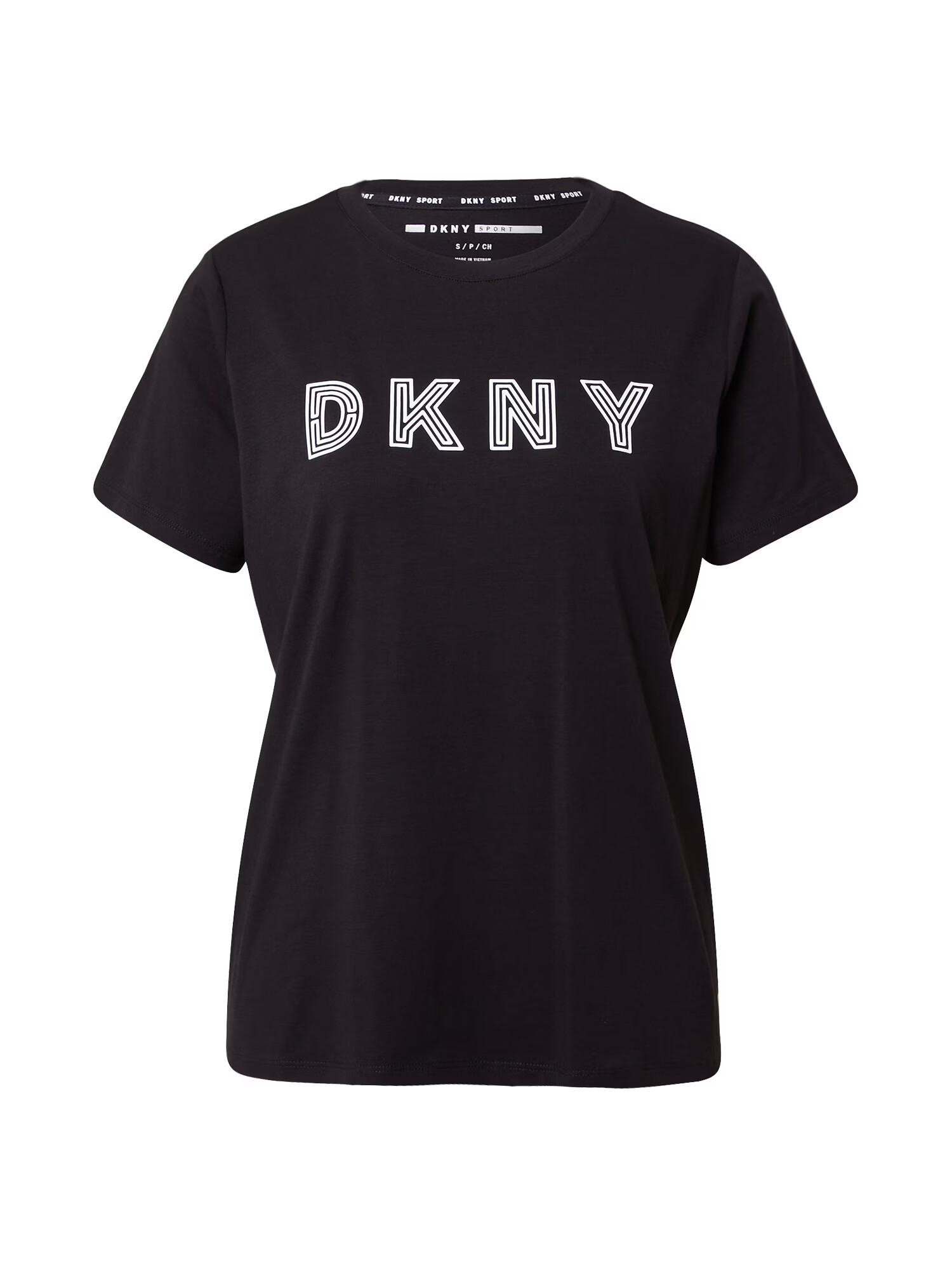 DKNY Performance Majica črna / bela - Pepit.si