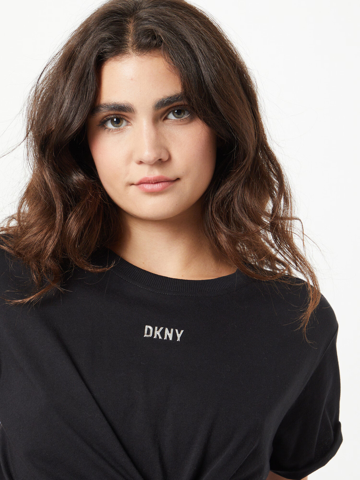 DKNY Performance Majica črna / srebrna - Pepit.si