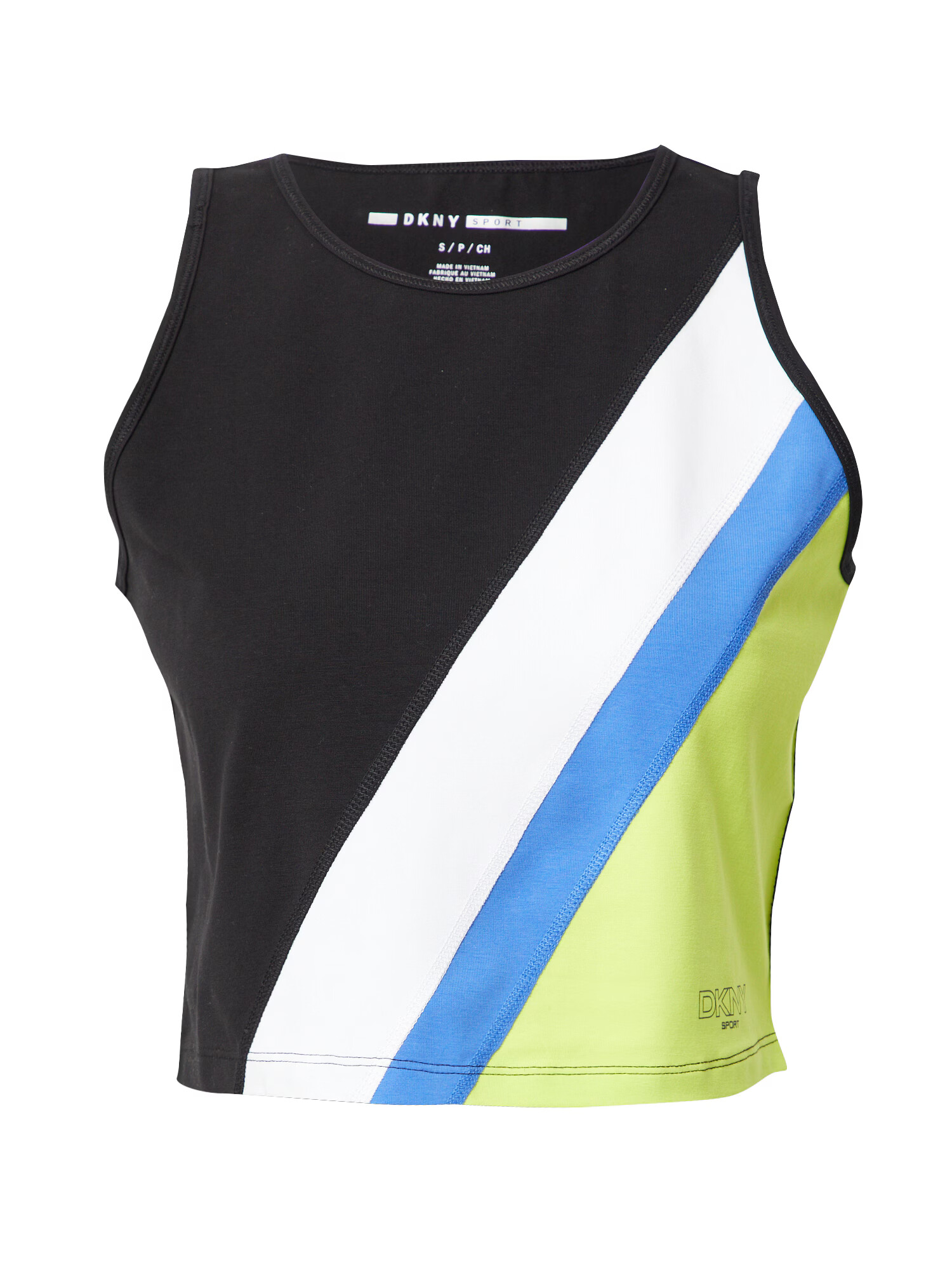 DKNY Performance Sporttop modra / črna / bela / limeta - Pepit.si