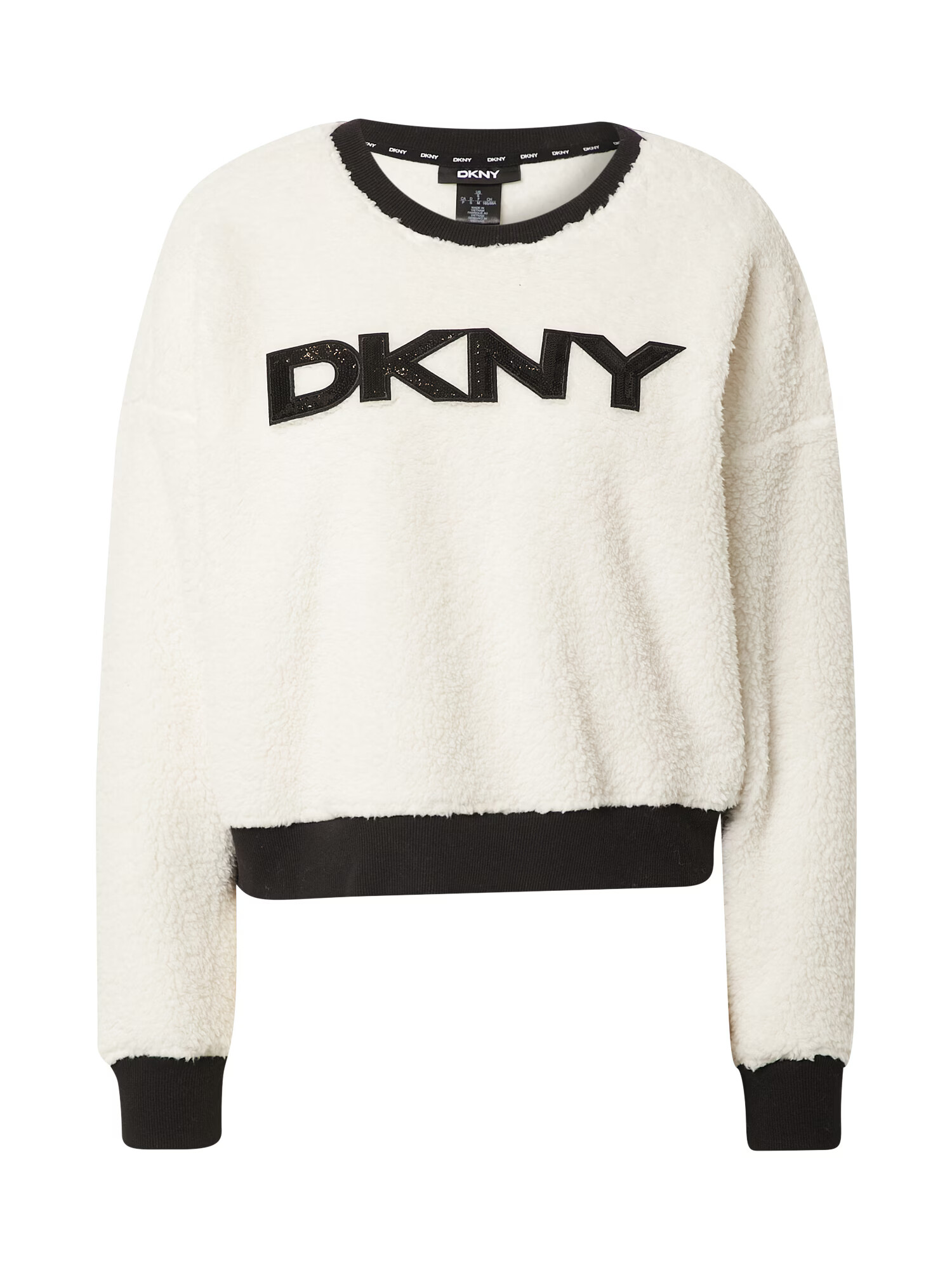 DKNY Pulover bela / črna - Pepit.si