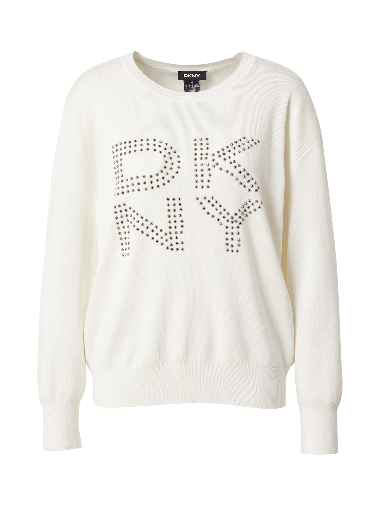 DKNY Pulover bela / srebrna - Pepit.si