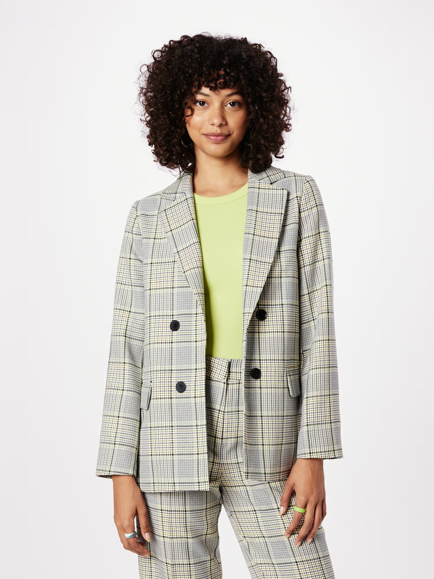 Dorothy Perkins Blazer apno / srebrno-siva / črna / bela - Pepit.si