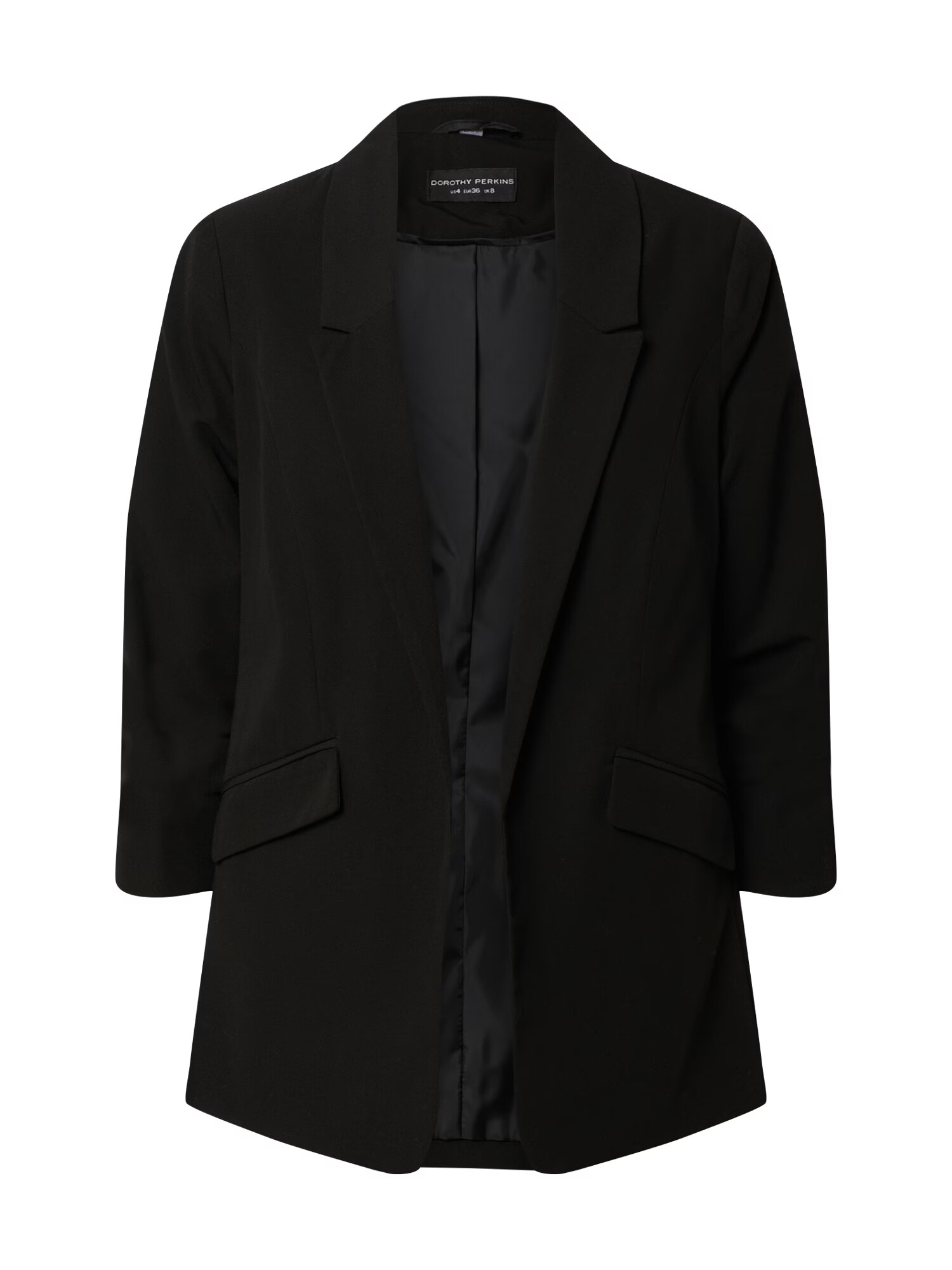 Dorothy Perkins Blazer 'BLACK RUCHED JACKET' črna - Pepit.si