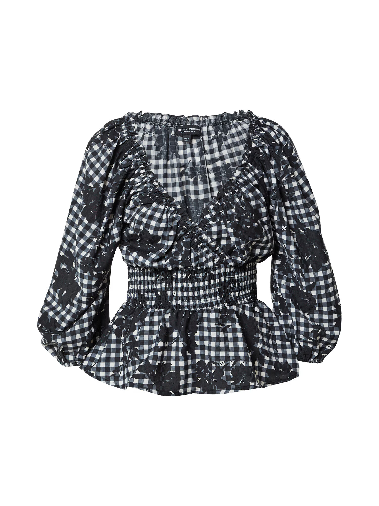 Dorothy Perkins Bluza bazaltno siva / črna / bela - Pepit.si