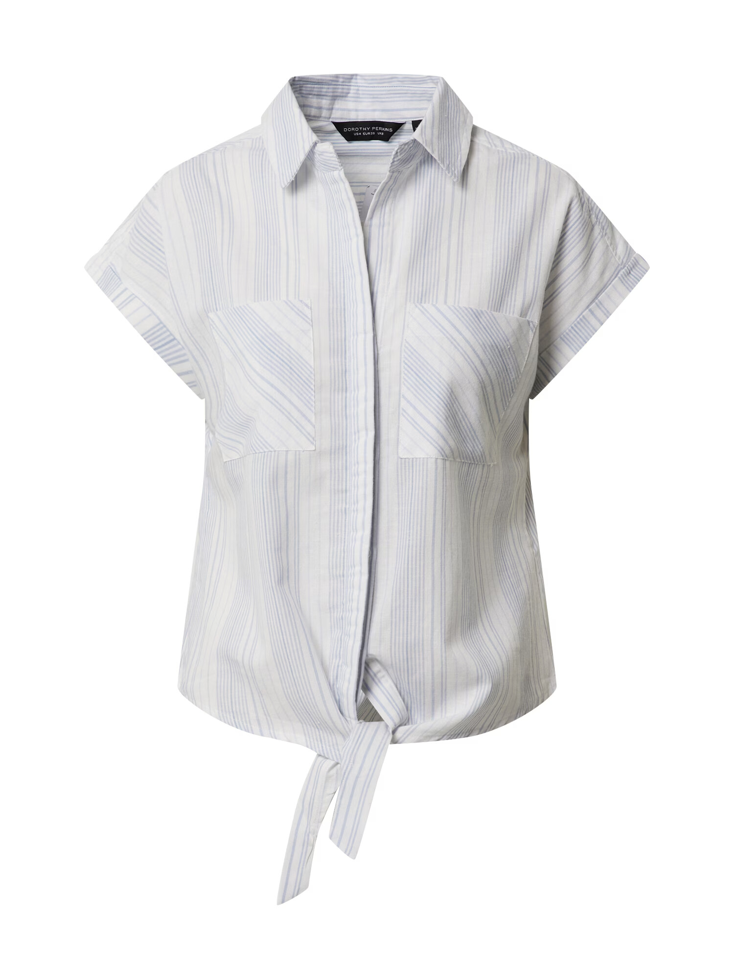 Dorothy Perkins Bluza 'BLUE STRIPE SHORT SLEEVE SHIRT' svetlo modra - Pepit.si