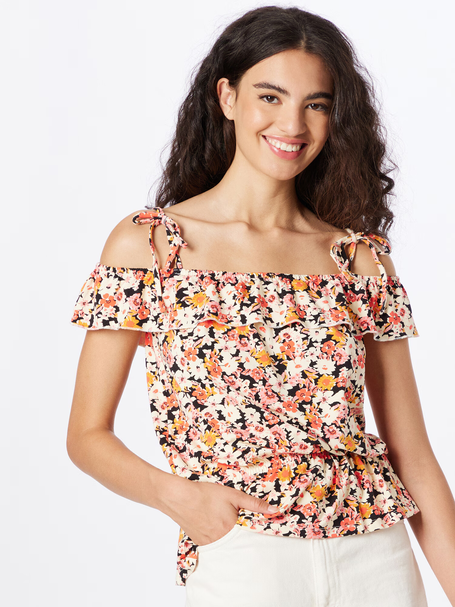 Dorothy Perkins Bluza breskev / roza / črna / bela - Pepit.si