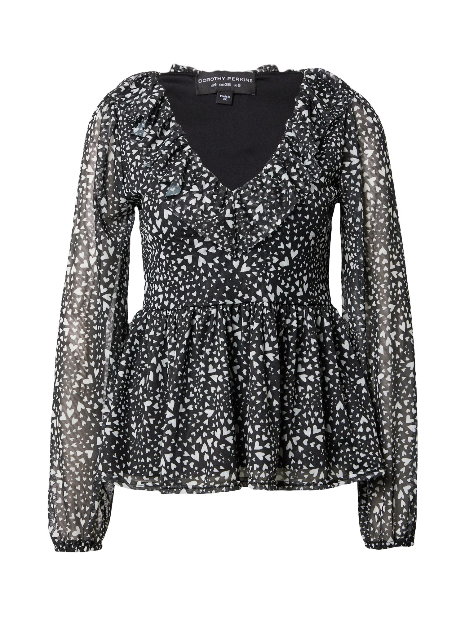 Dorothy Perkins Bluza črna / bela - Pepit.si