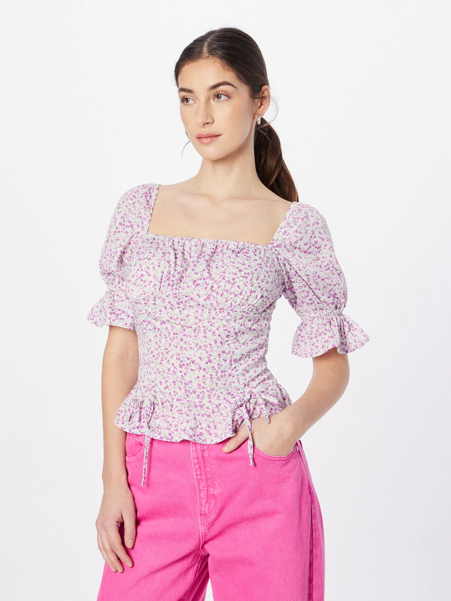 Dorothy Perkins Bluza 'Ditsy' kremna / svetlo rumena / svetlo lila - Pepit.si