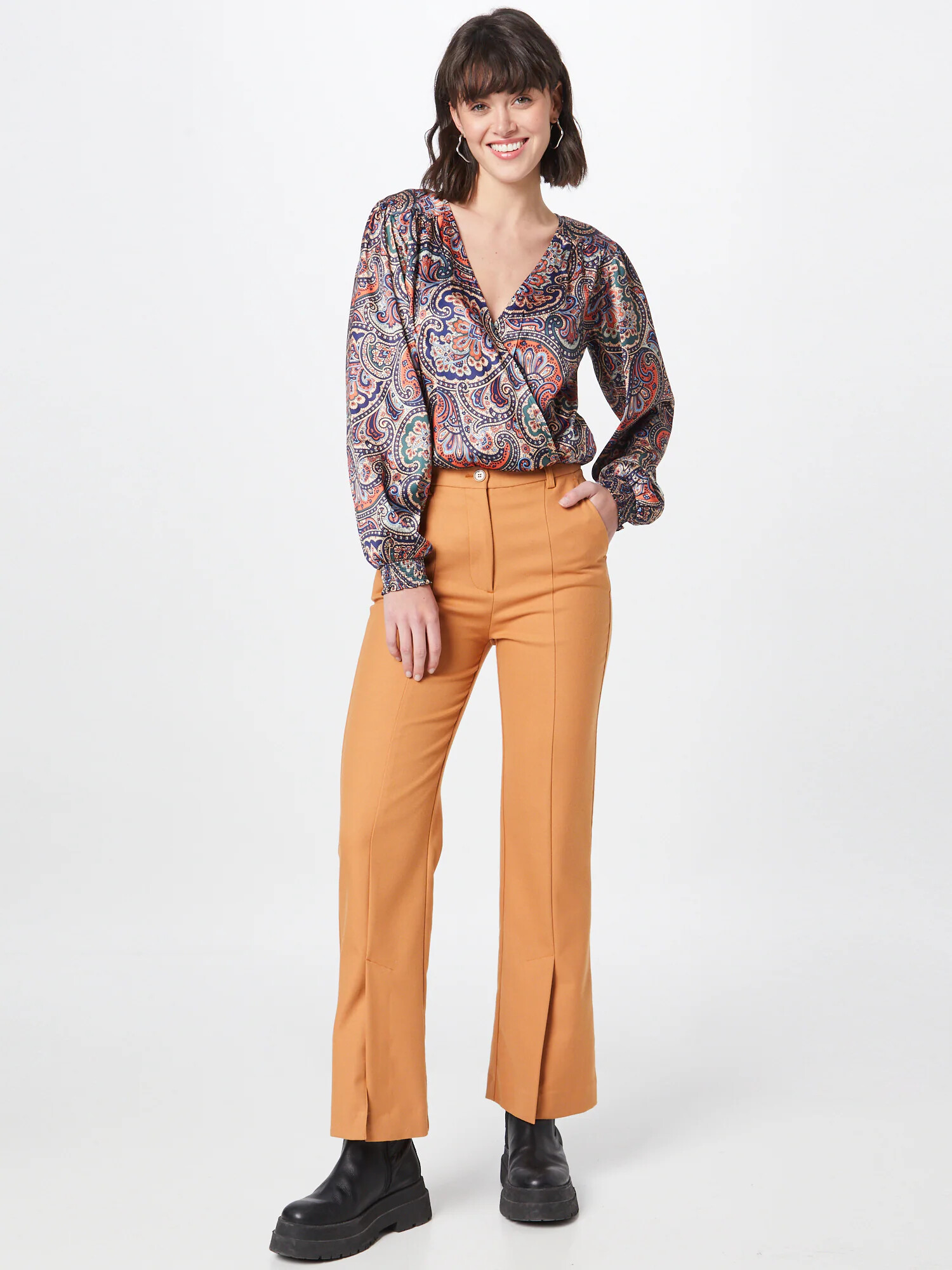 Dorothy Perkins Bluza 'Green And Rust' mešane barve - Pepit.si