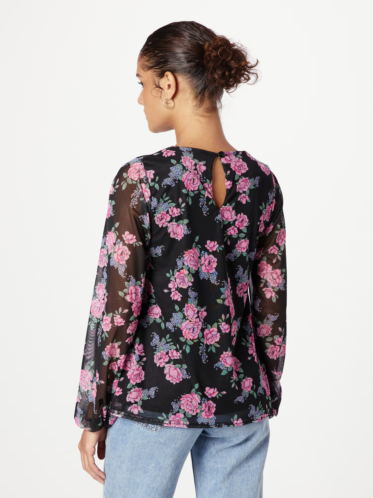 Dorothy Perkins Bluza nebeško modra / pastelno zelena / roza / črna - Pepit.si