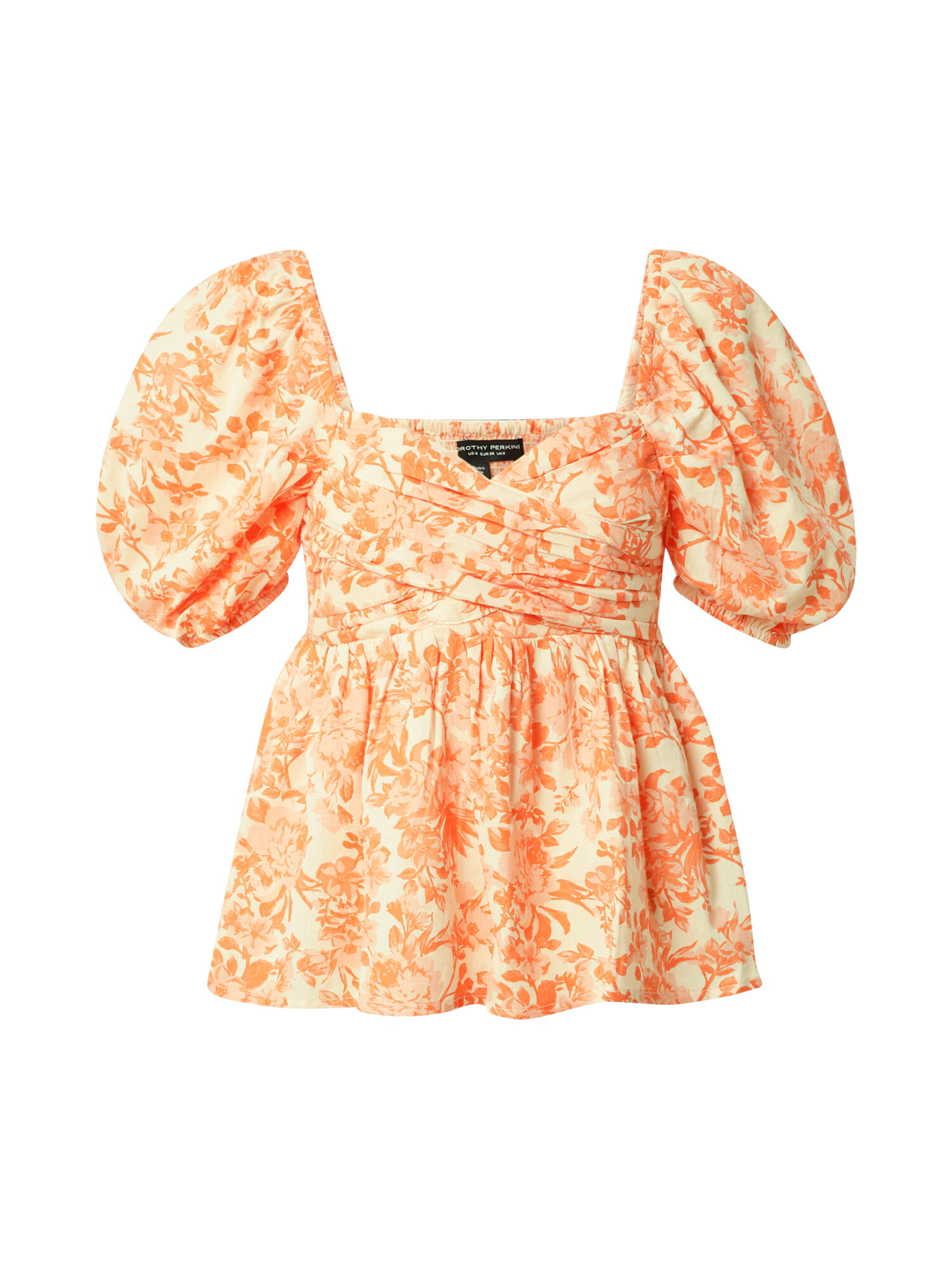 Dorothy Perkins Bluza pastelno rumena / marelica / rjasto rdeča - Pepit.si