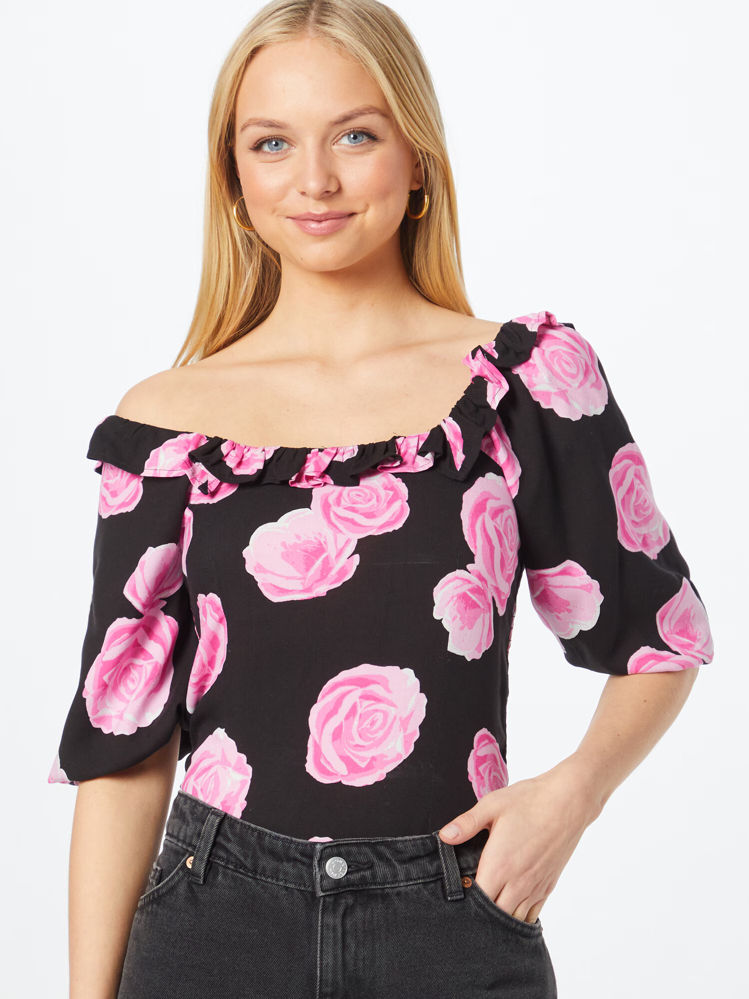 Dorothy Perkins Bluza roza / črna - Pepit.si