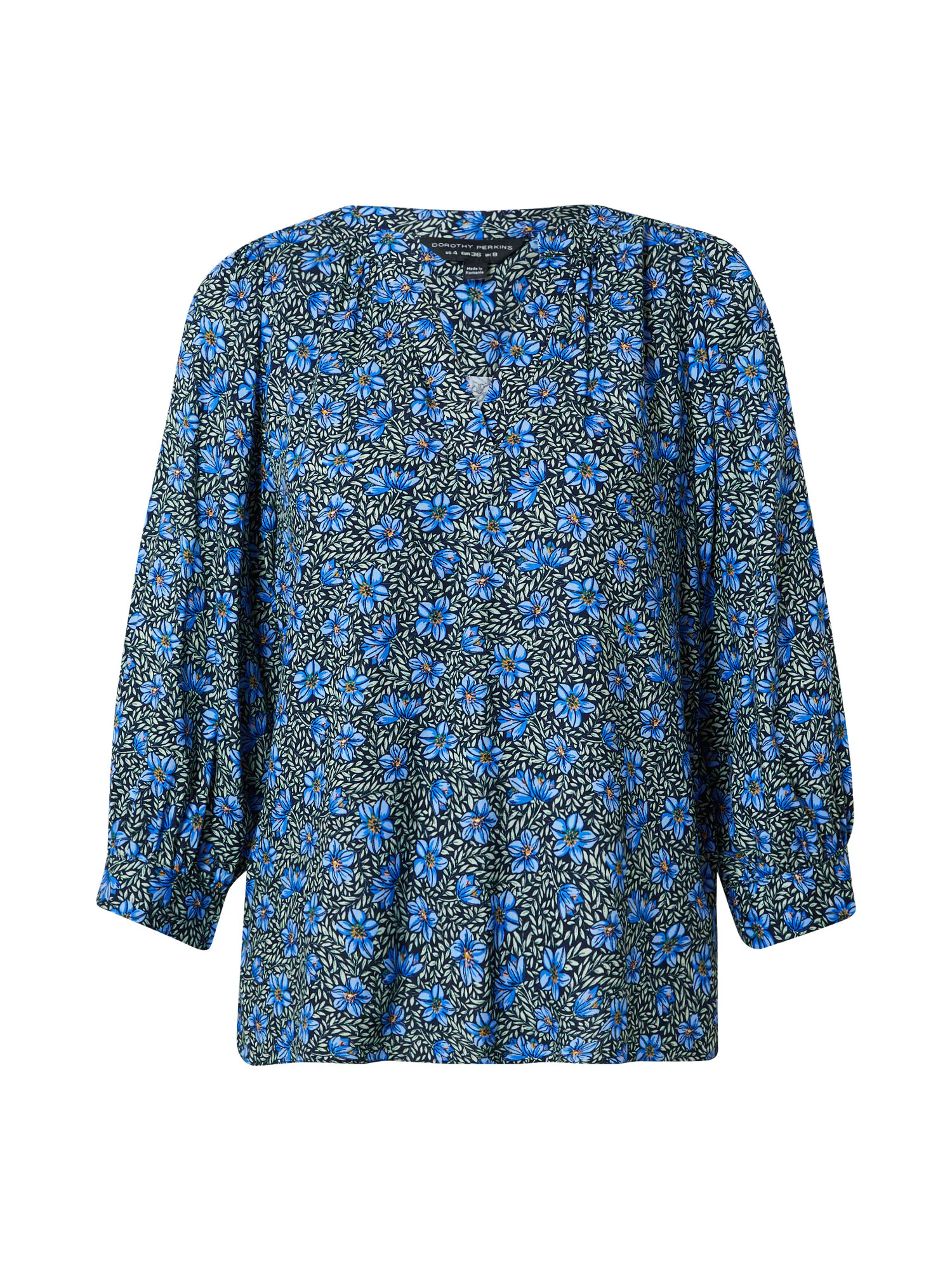 Dorothy Perkins Bluza svetlo modra / svetlo siva / črna - Pepit.si