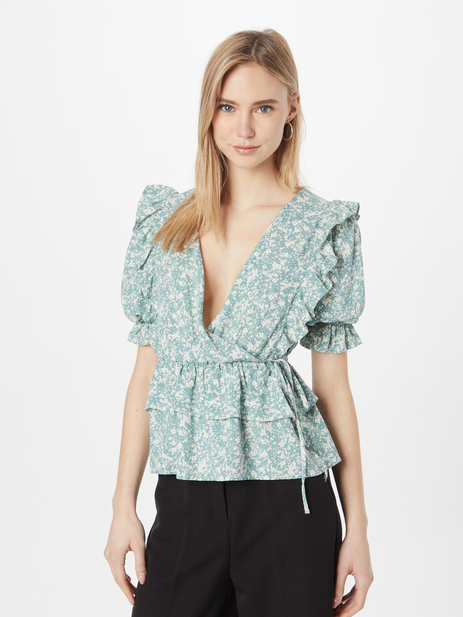 Dorothy Perkins Bluza svetlo zelena / bela - Pepit.si