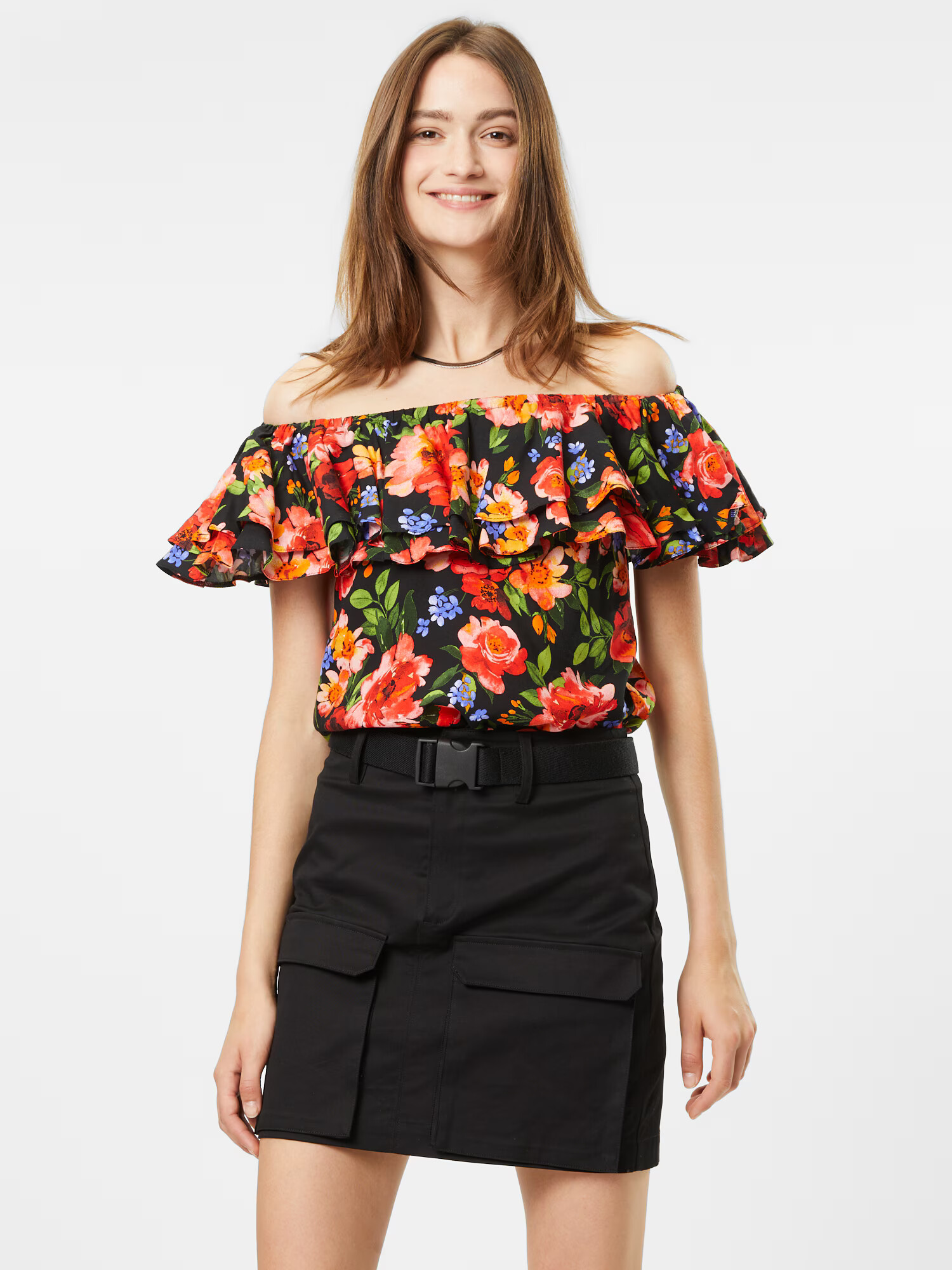 Dorothy Perkins Bluza zelena / oranžna / rdeča / črna - Pepit.si