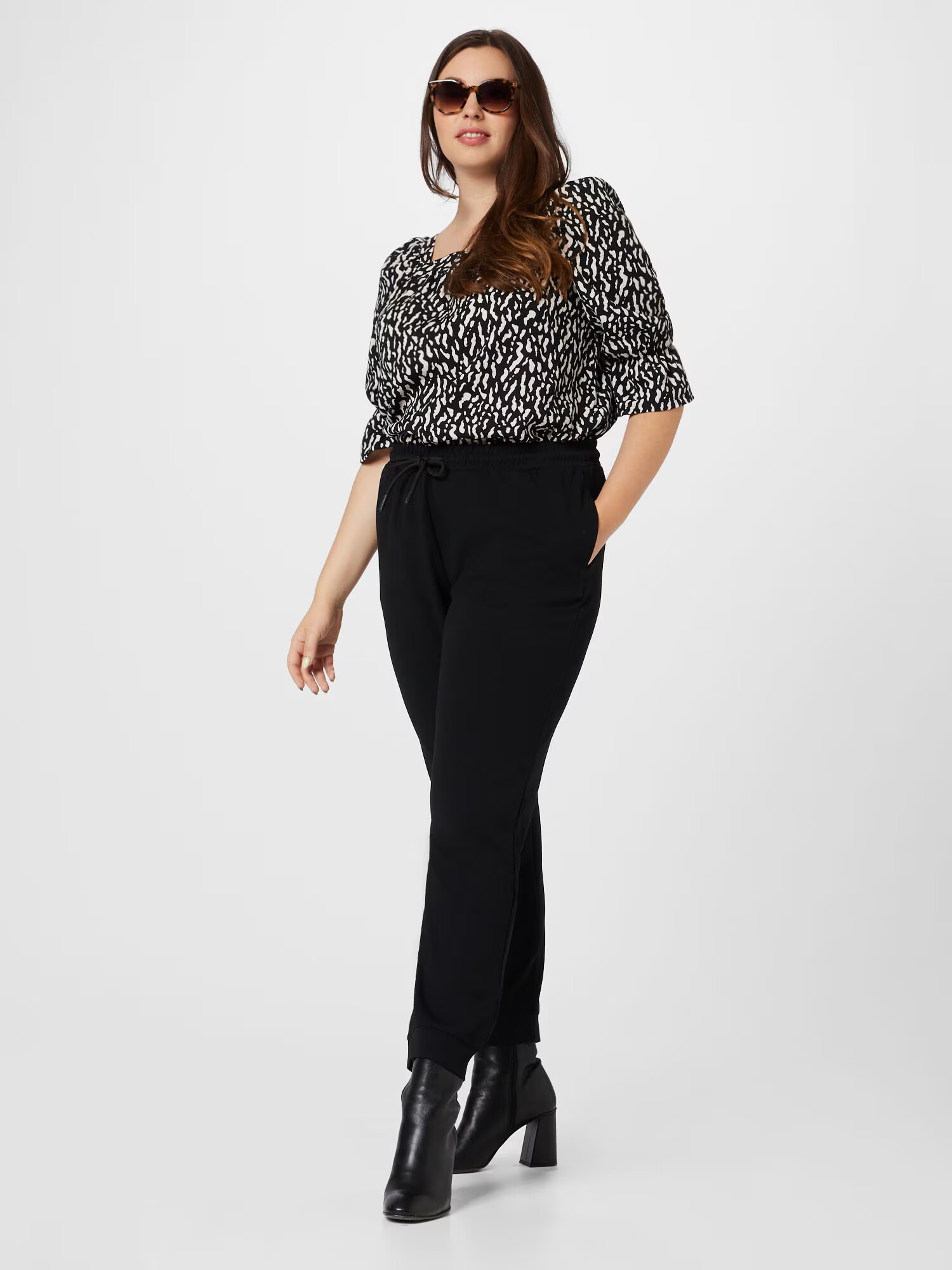 Dorothy Perkins Curve Bluza črna / bela - Pepit.si