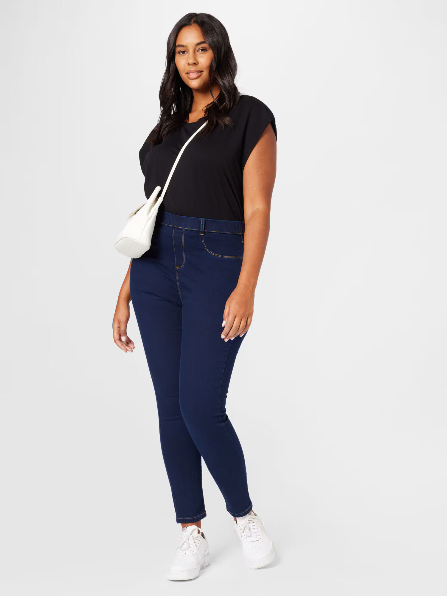 Dorothy Perkins Curve Jeans pajkice 'Eden' mornarska - Pepit.si