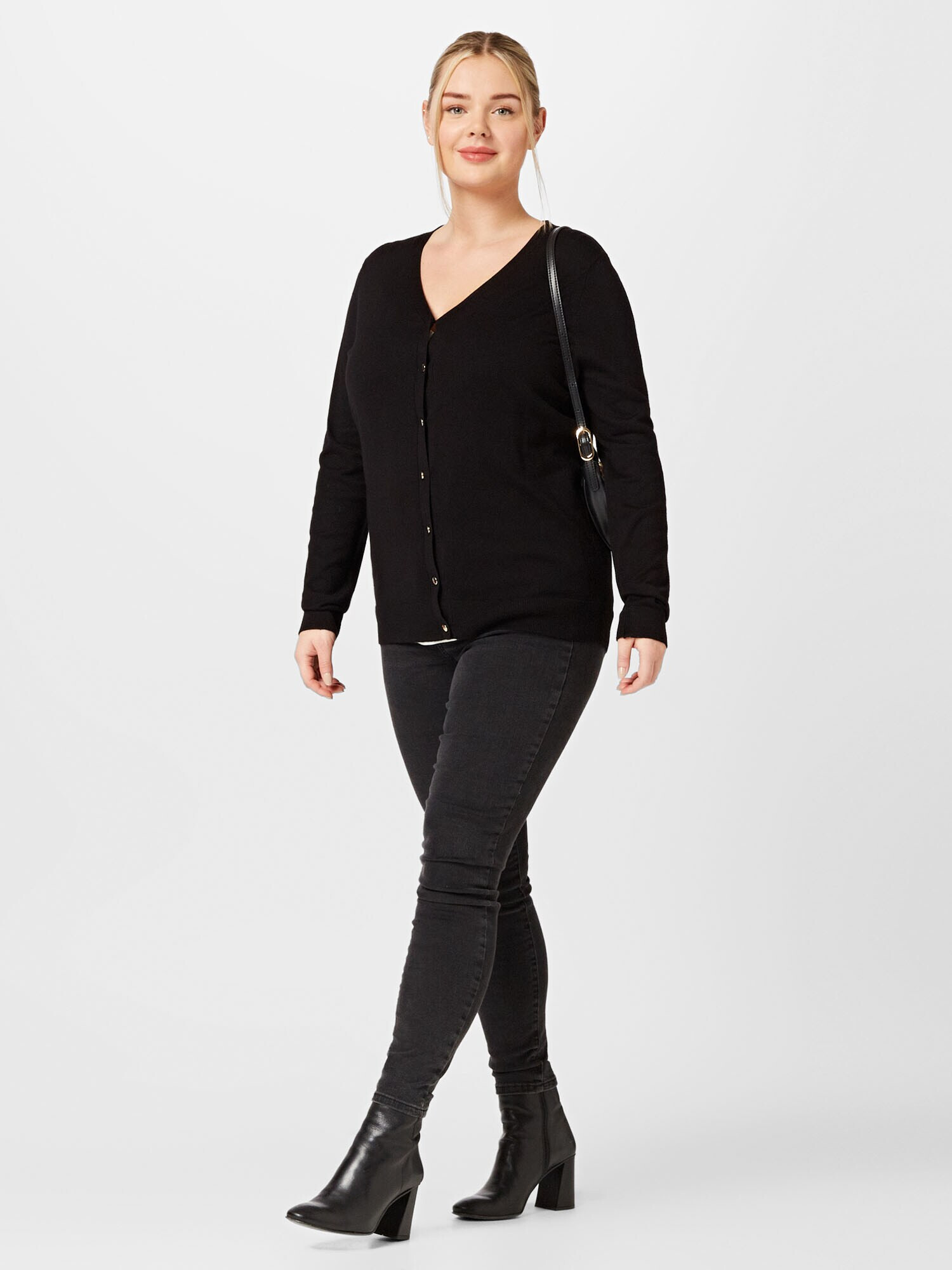 Dorothy Perkins Curve Pletena jopa črna - Pepit.si