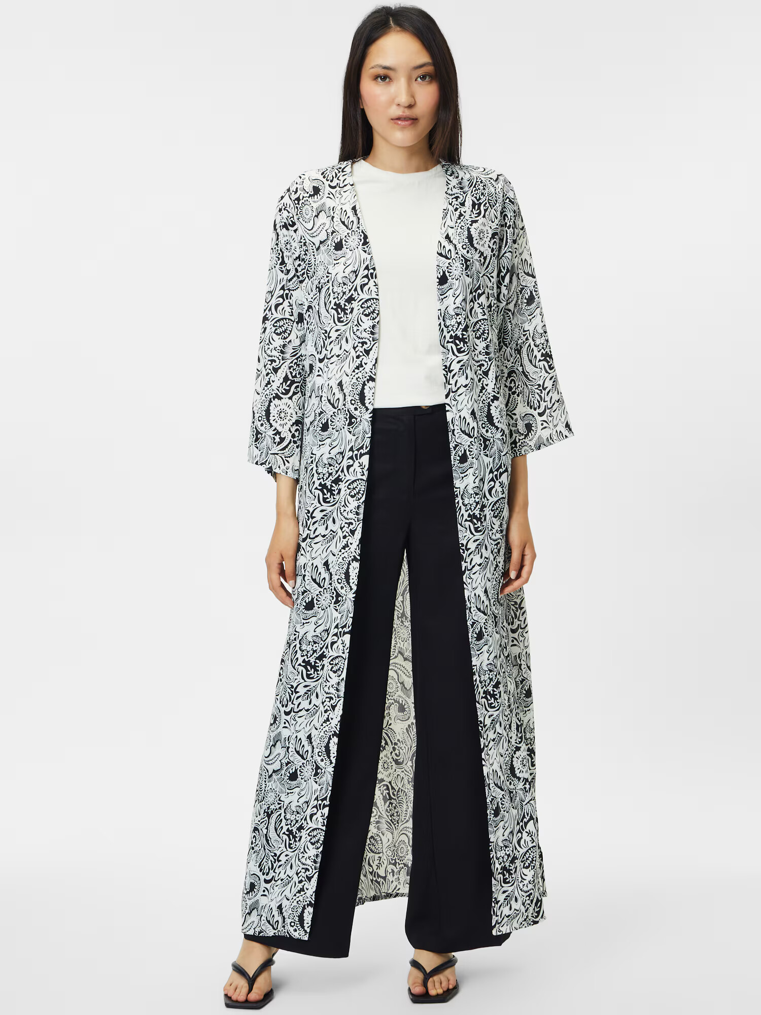 Dorothy Perkins Kimono črna / bela - Pepit.si