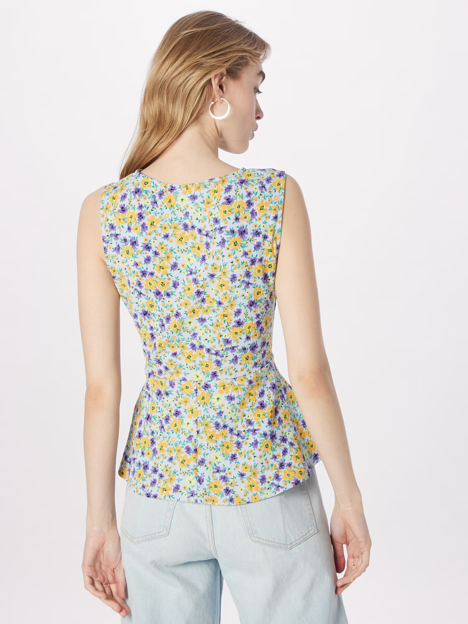 Dorothy Perkins Top 'Ditsy' rumena / zelena / lila / pastelno lila - Pepit.si