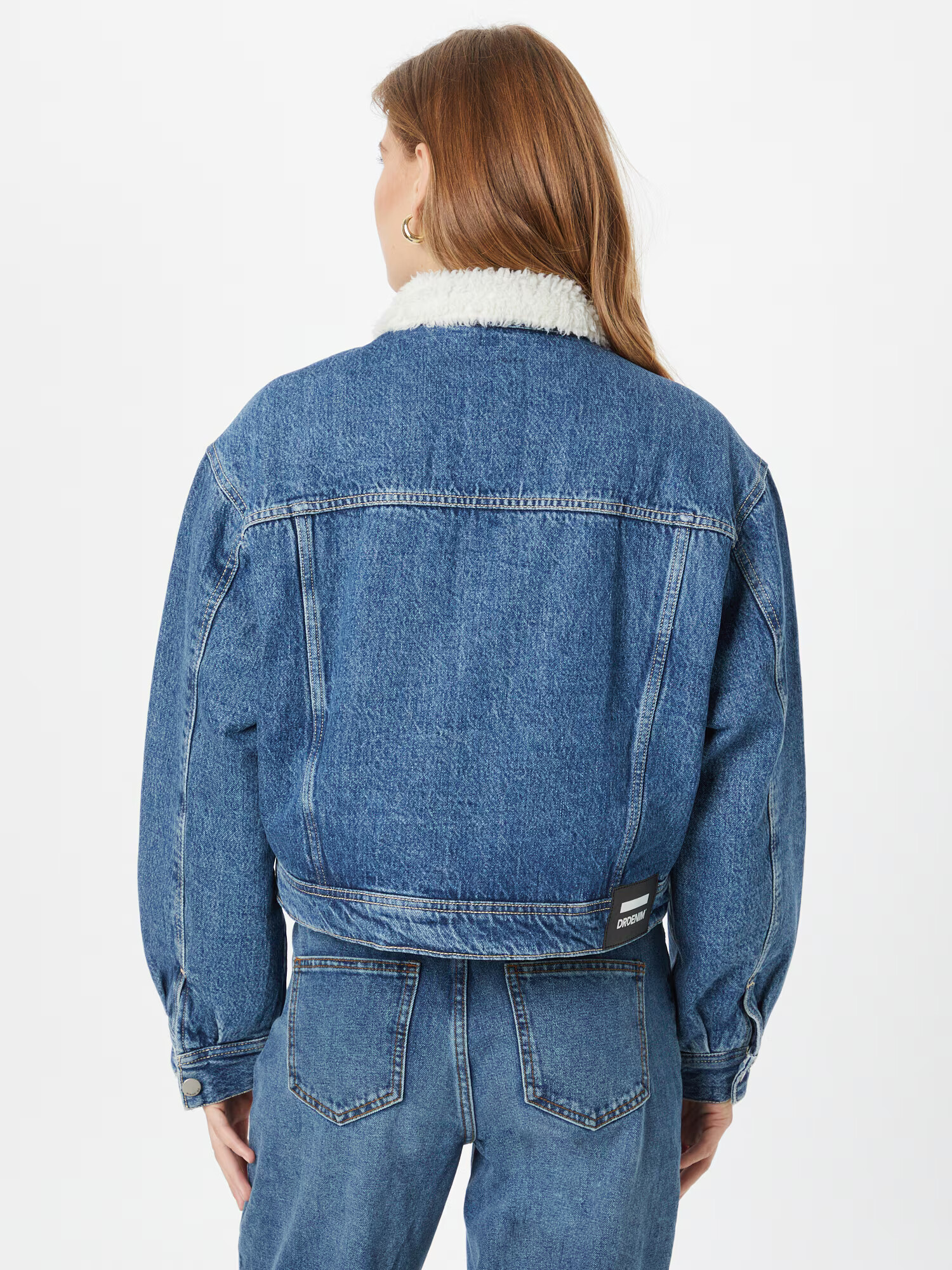 Dr. Denim Prehodna jakna 'Tilly Pile' moder denim / bela - Pepit.si